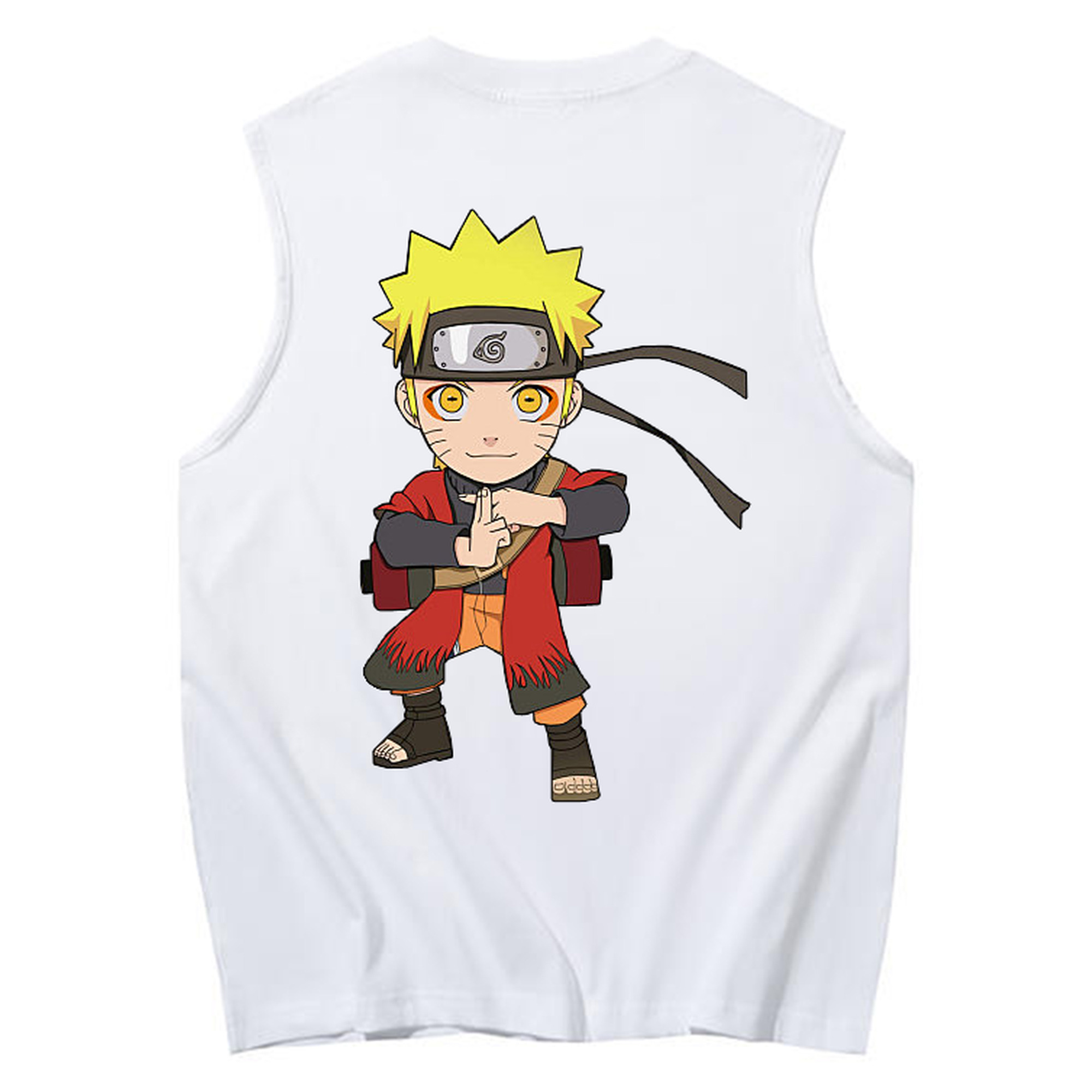 （画像用） NARUTO -ナルト- うずまき ナルト Uzumaki Naruto コットン100％タンクトップ（背面プリント）