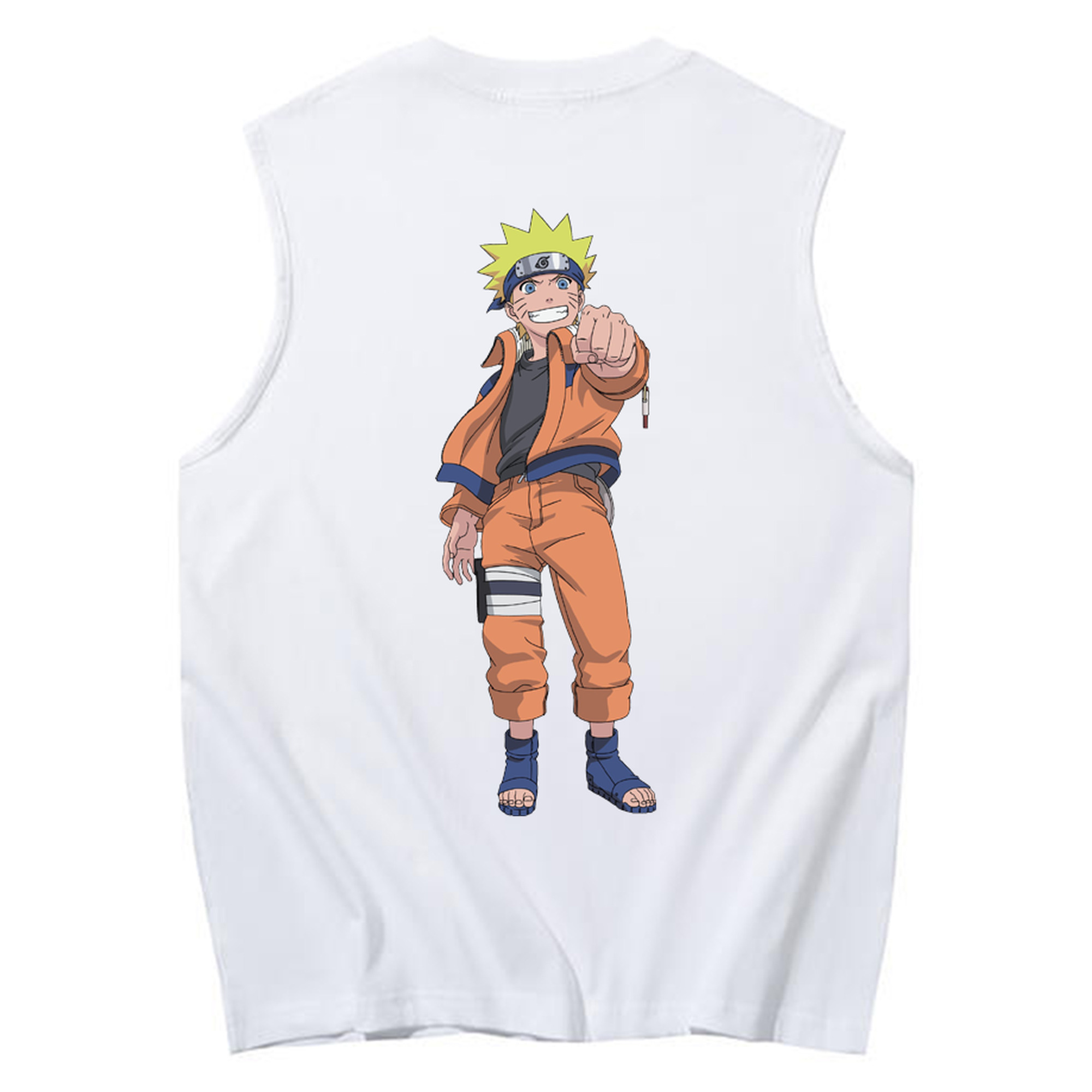 （画像用） NARUTO -ナルト- うずまき ナルト Uzumaki Naruto コットン100％タンクトップ（背面プリント）