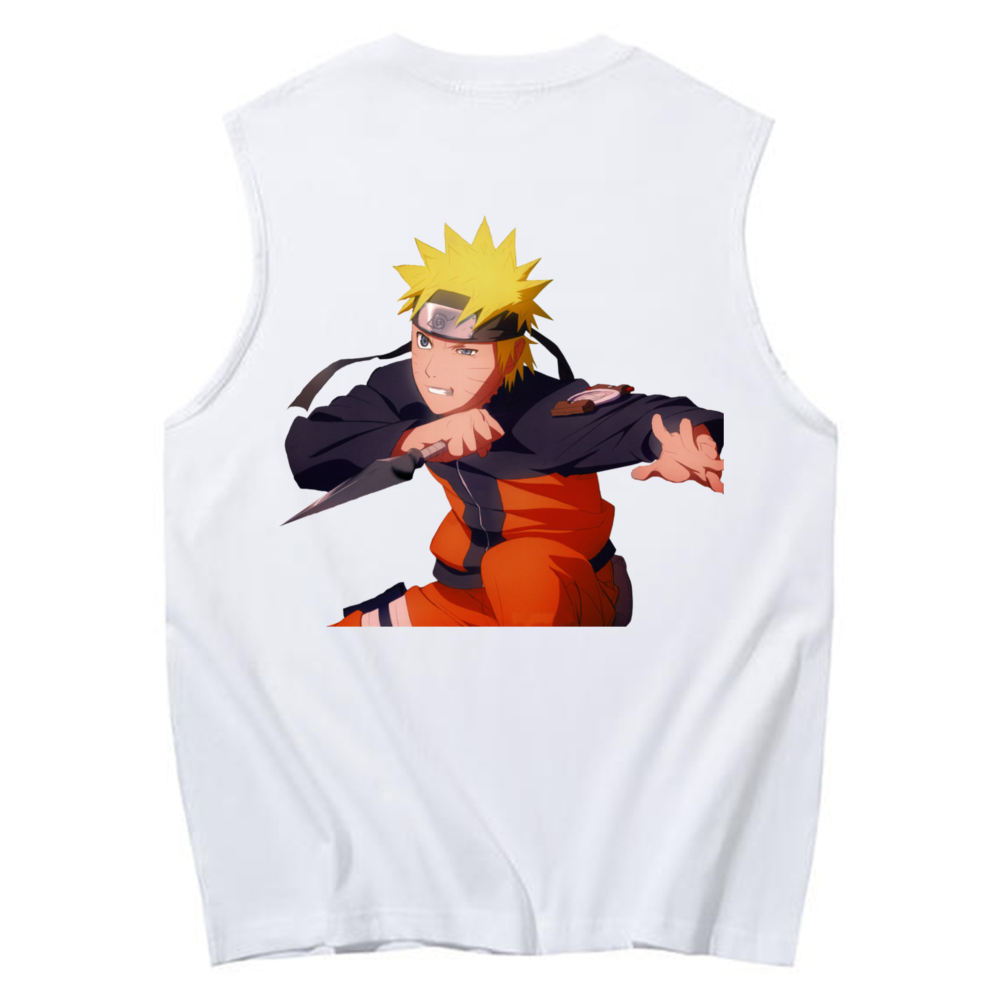 （画像用） NARUTO -ナルト- うずまき ナルト Uzumaki Naruto コットン100％タンクトップ（背面プリント）