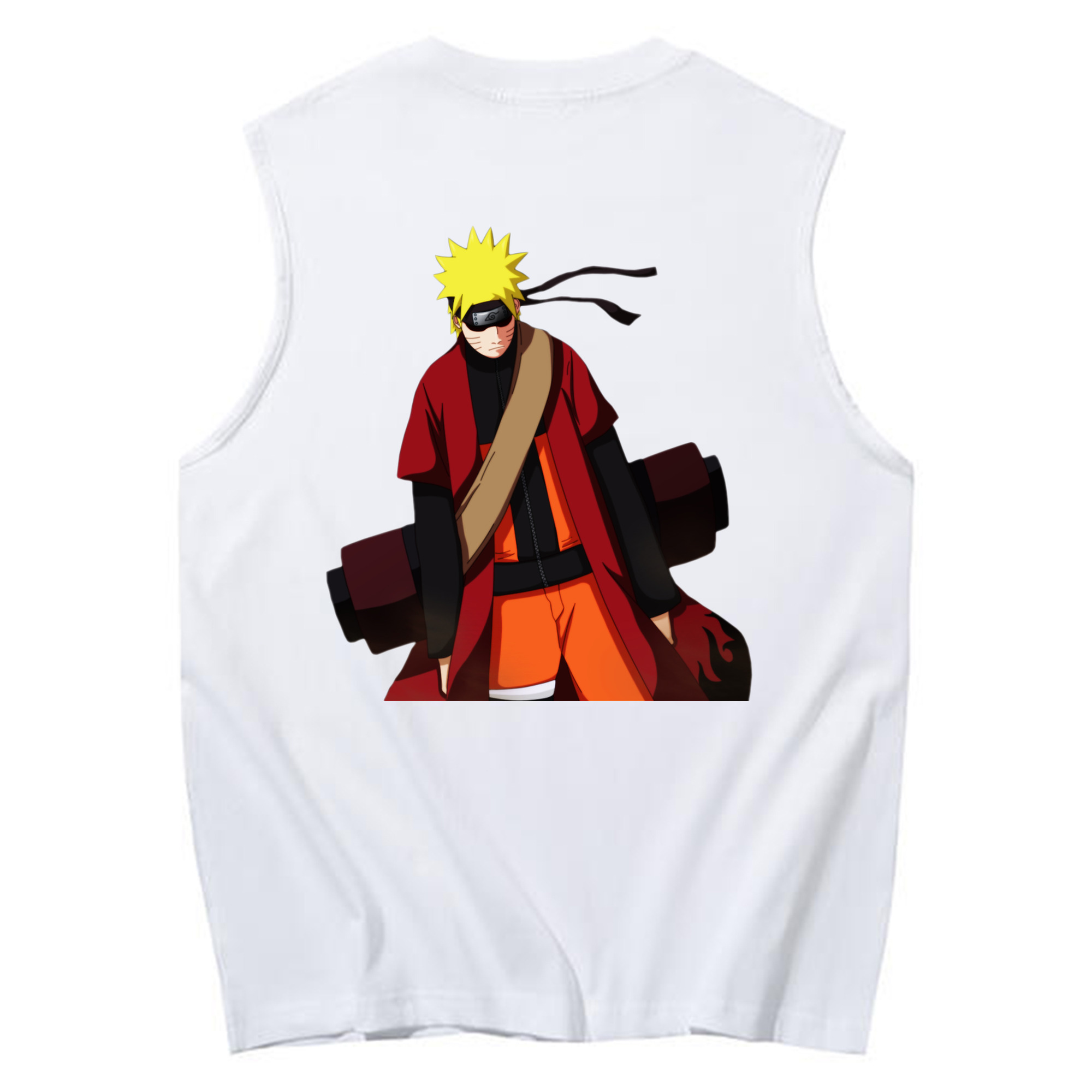 （画像用） NARUTO -ナルト- うずまき ナルト Uzumaki Naruto コットン100％タンクトップ（背面プリント）