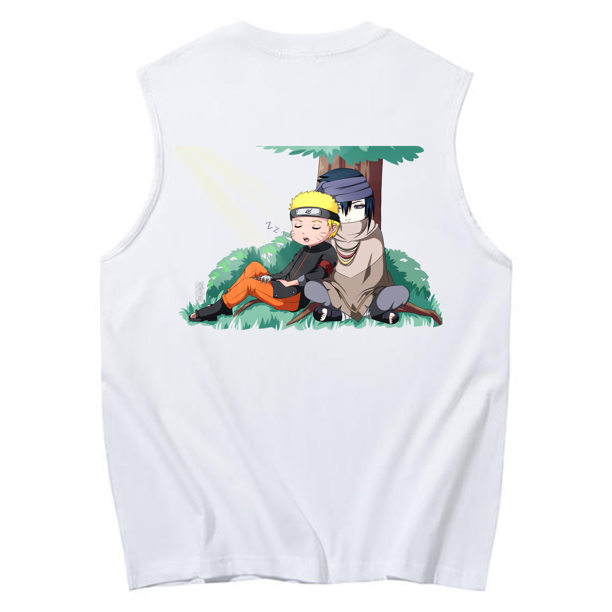 （画像用） NARUTO -ナルト- うずまき ナルト Uzumaki Naruto コットン100％タンクトップ（背面プリント）