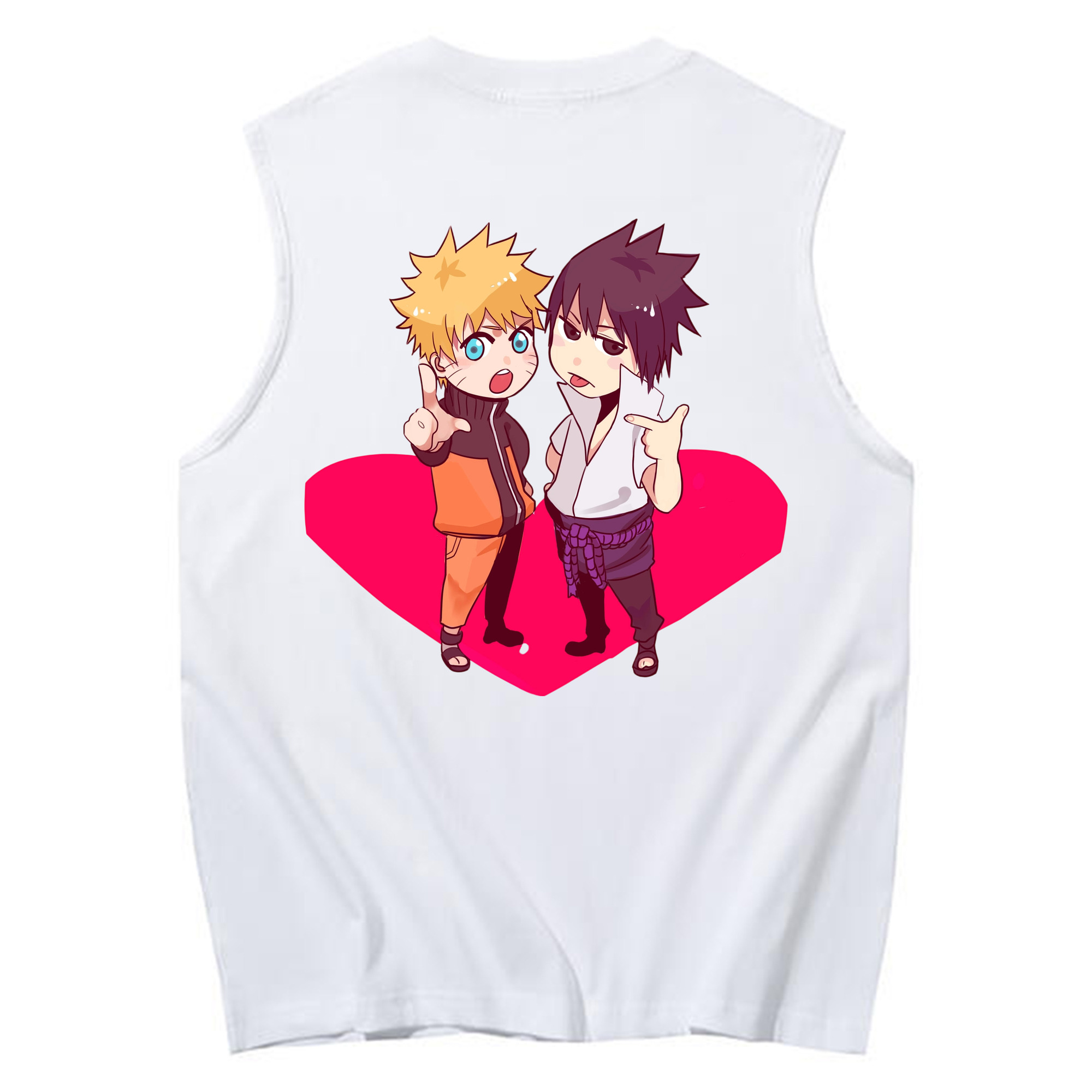 （画像用） NARUTO -ナルト- うずまき ナルト Uzumaki Naruto コットン100％タンクトップ（背面プリント）