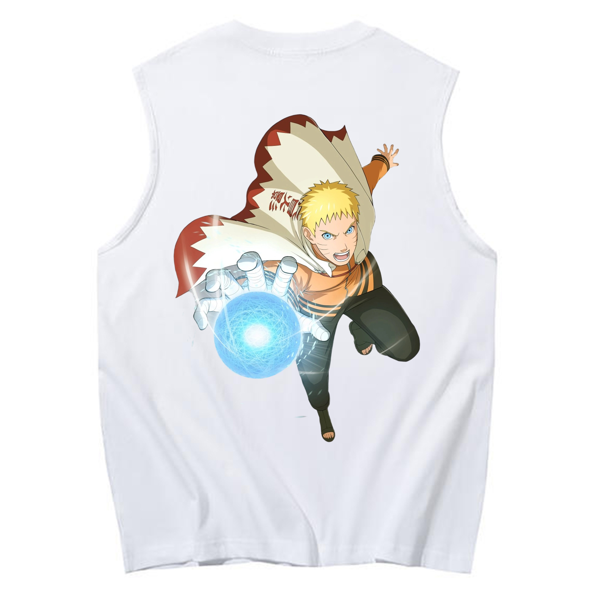 （画像用） NARUTO -ナルト- うずまき ナルト Uzumaki Naruto コットン100％タンクトップ（背面プリント）