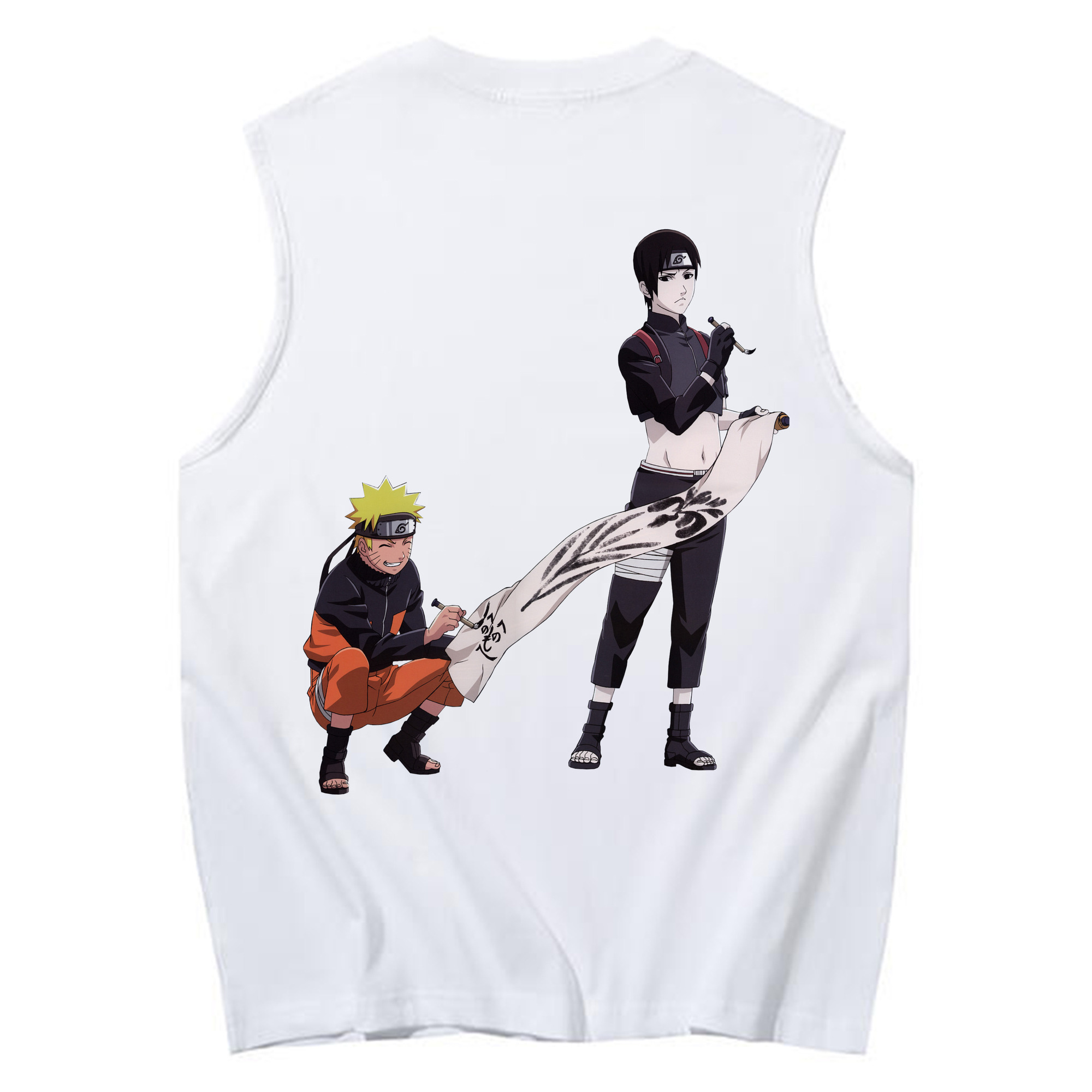 （画像用） NARUTO -ナルト- うずまき ナルト Uzumaki Naruto コットン100％タンクトップ（背面プリント）