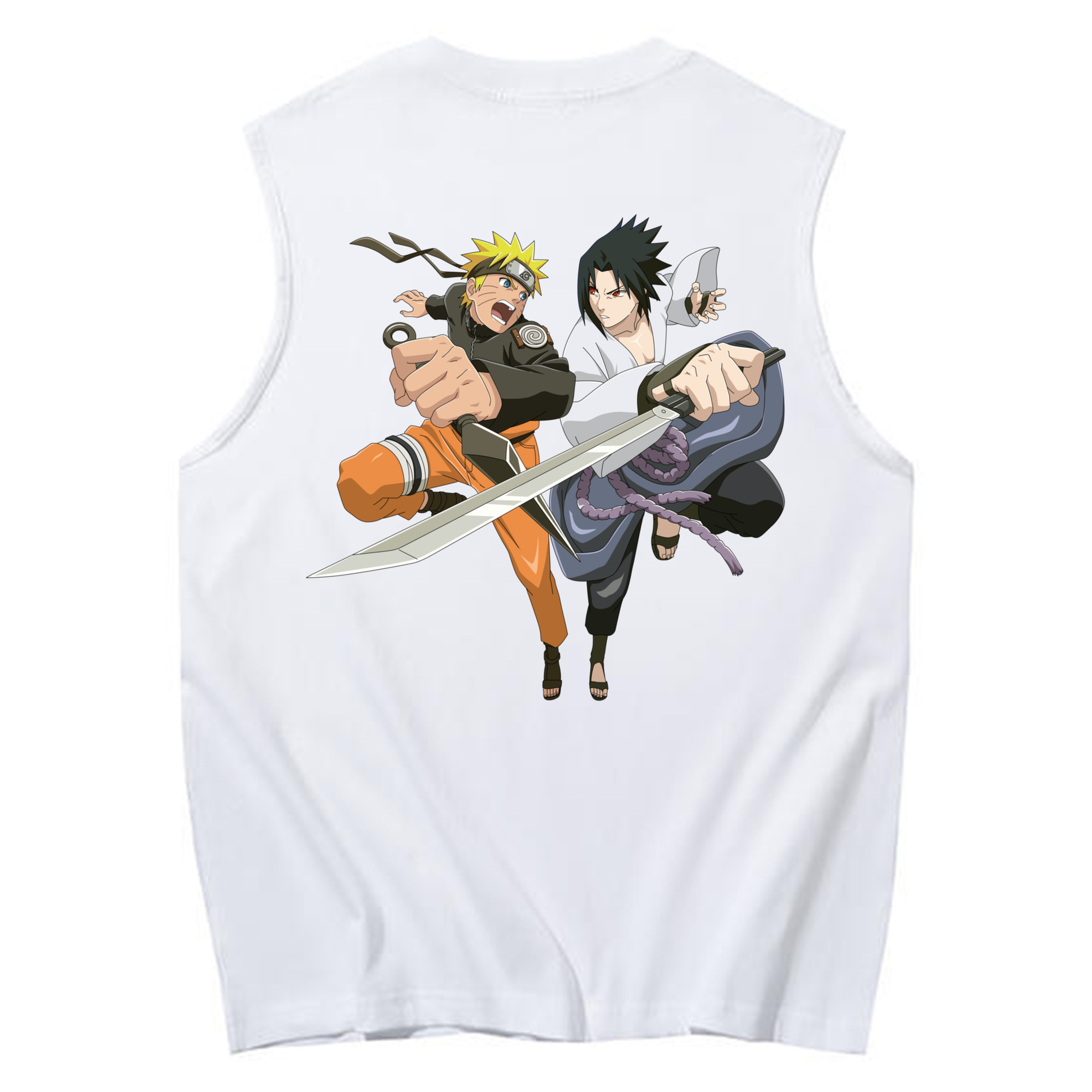 （画像用） NARUTO -ナルト- うずまき ナルト Uzumaki Naruto コットン100％タンクトップ（背面プリント）