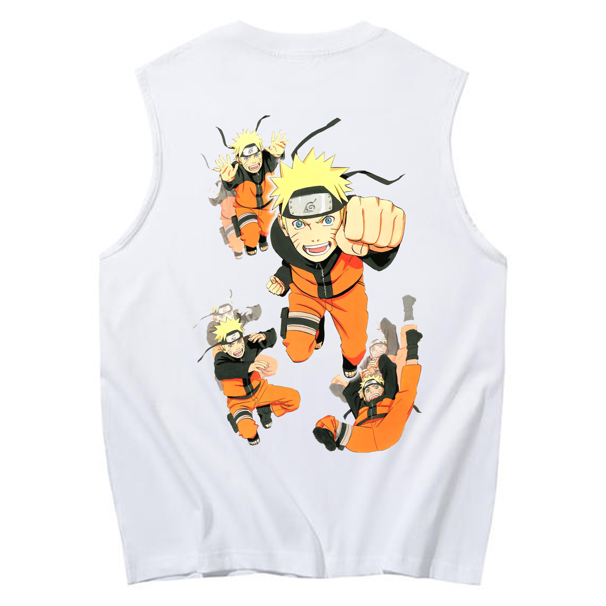 （画像用） NARUTO -ナルト- うずまき ナルト Uzumaki Naruto コットン100％タンクトップ（背面プリント）