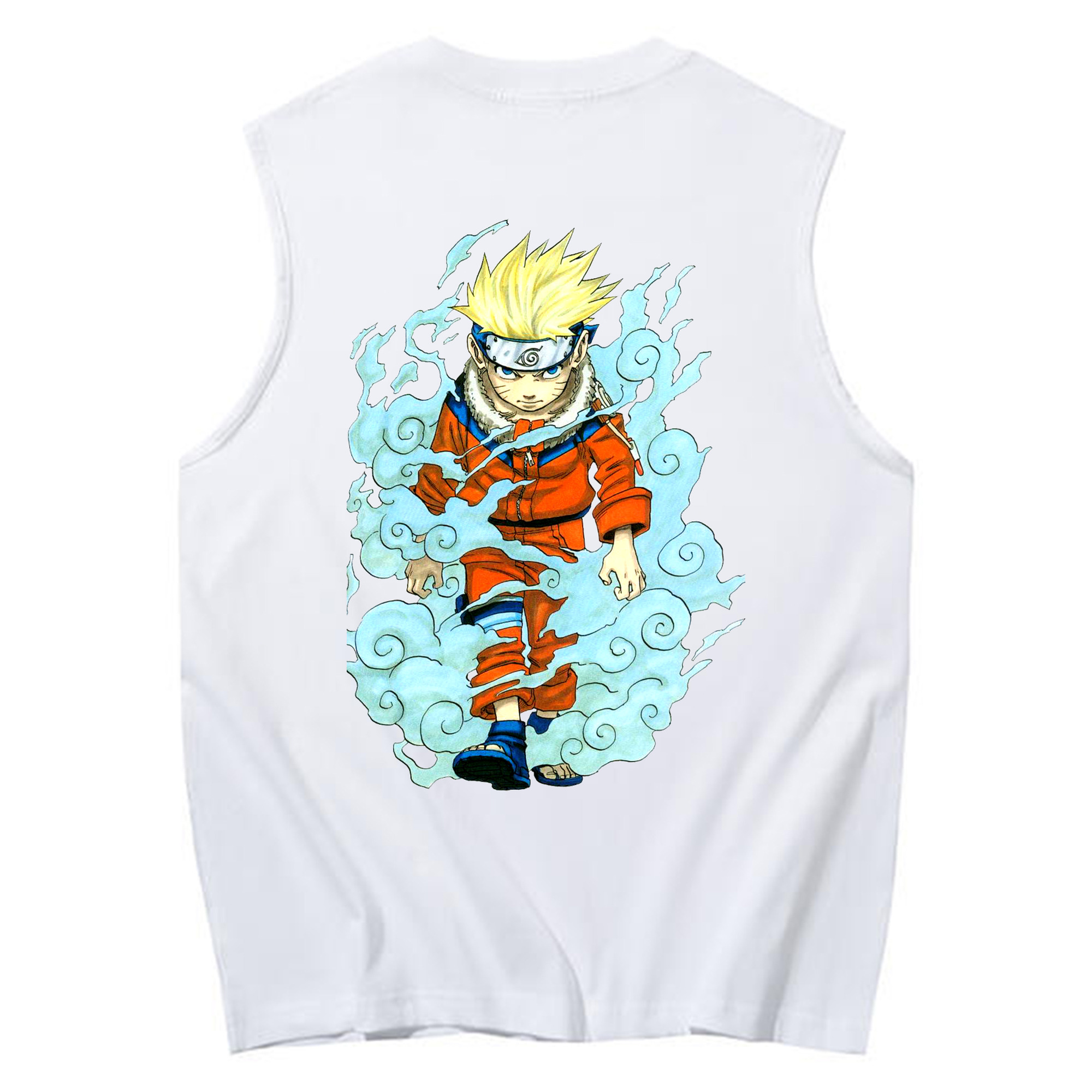 （画像用） NARUTO -ナルト- うずまき ナルト Uzumaki Naruto コットン100％タンクトップ（背面プリント）