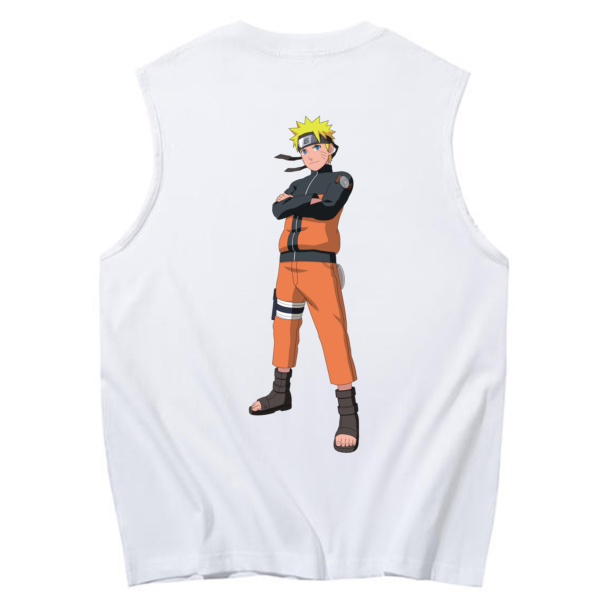 （画像用） NARUTO -ナルト- うずまき ナルト Uzumaki Naruto コットン100％タンクトップ（背面プリント）