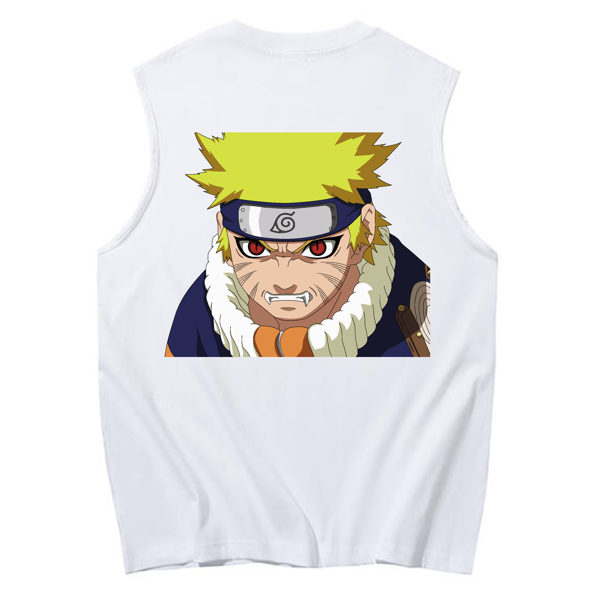 （画像用） NARUTO -ナルト- うずまき ナルト Uzumaki Naruto コットン100％タンクトップ（背面プリント）