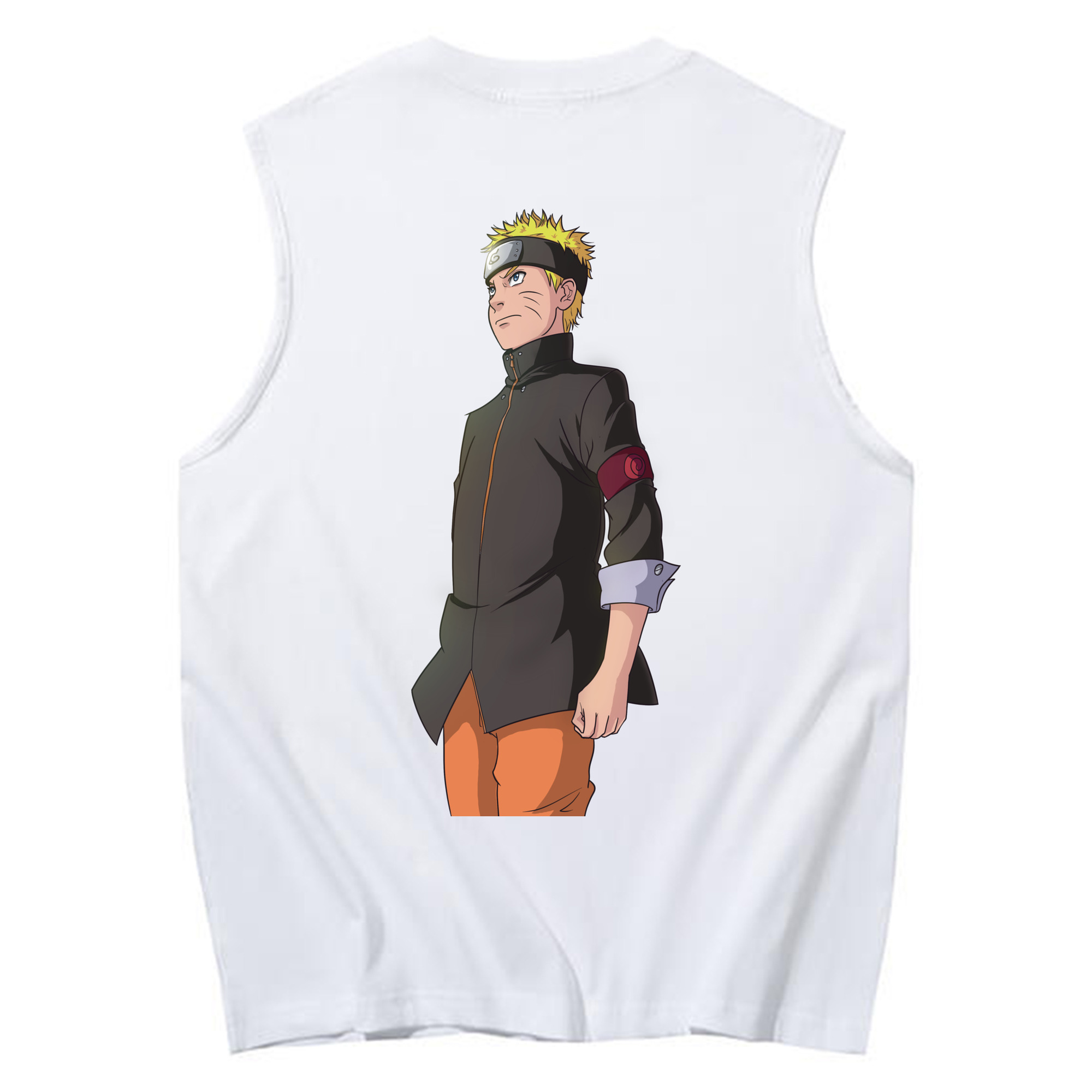 （画像用） NARUTO -ナルト- うずまき ナルト Uzumaki Naruto コットン100％タンクトップ（背面プリント）