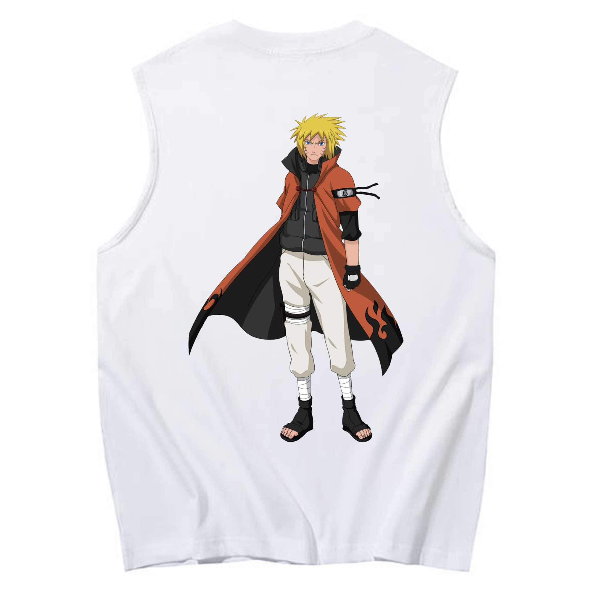 （画像用） NARUTO -ナルト- うずまき ナルト Uzumaki Naruto コットン100％タンクトップ（背面プリント）