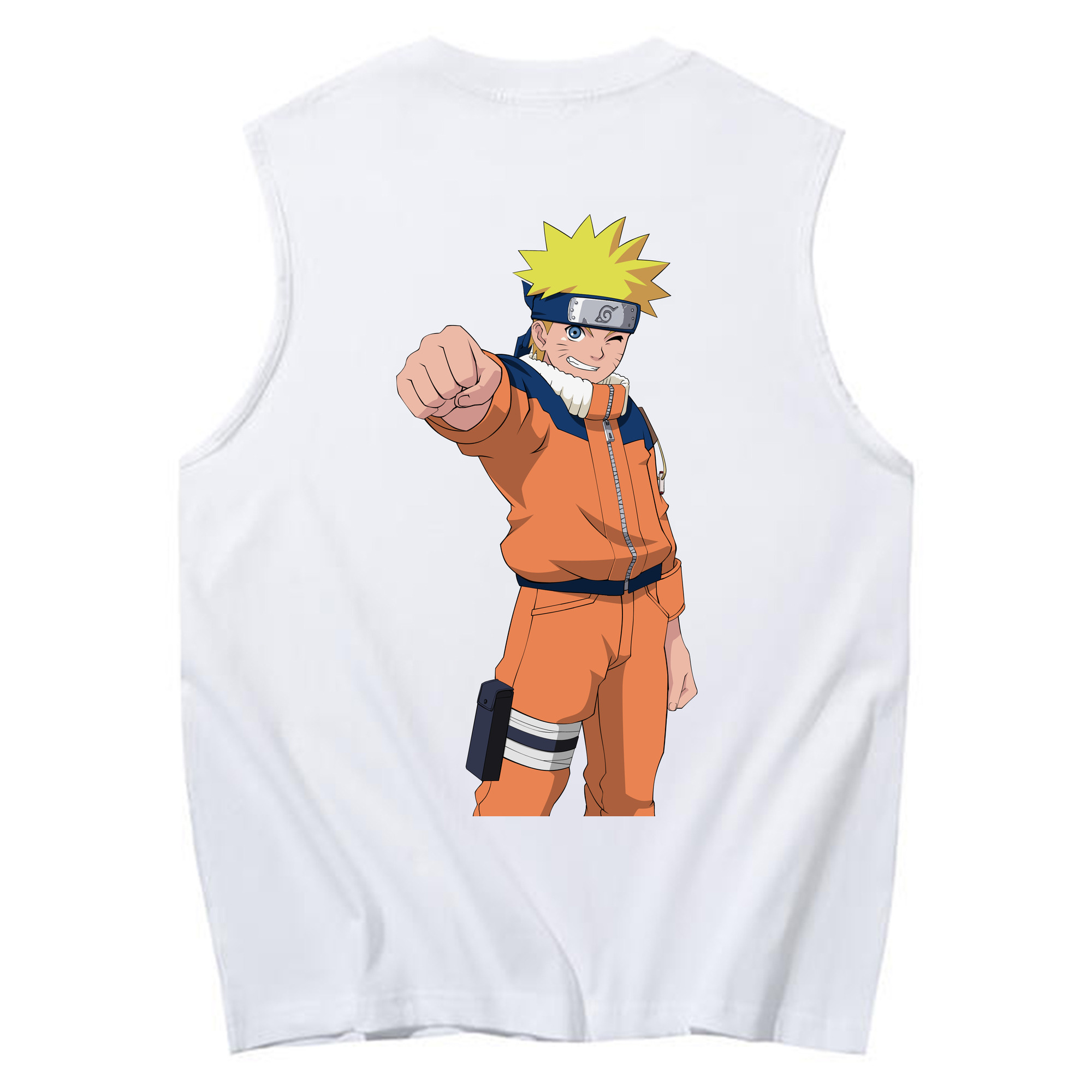 （画像用） NARUTO -ナルト- うずまき ナルト Uzumaki Naruto コットン100％タンクトップ（背面プリント）