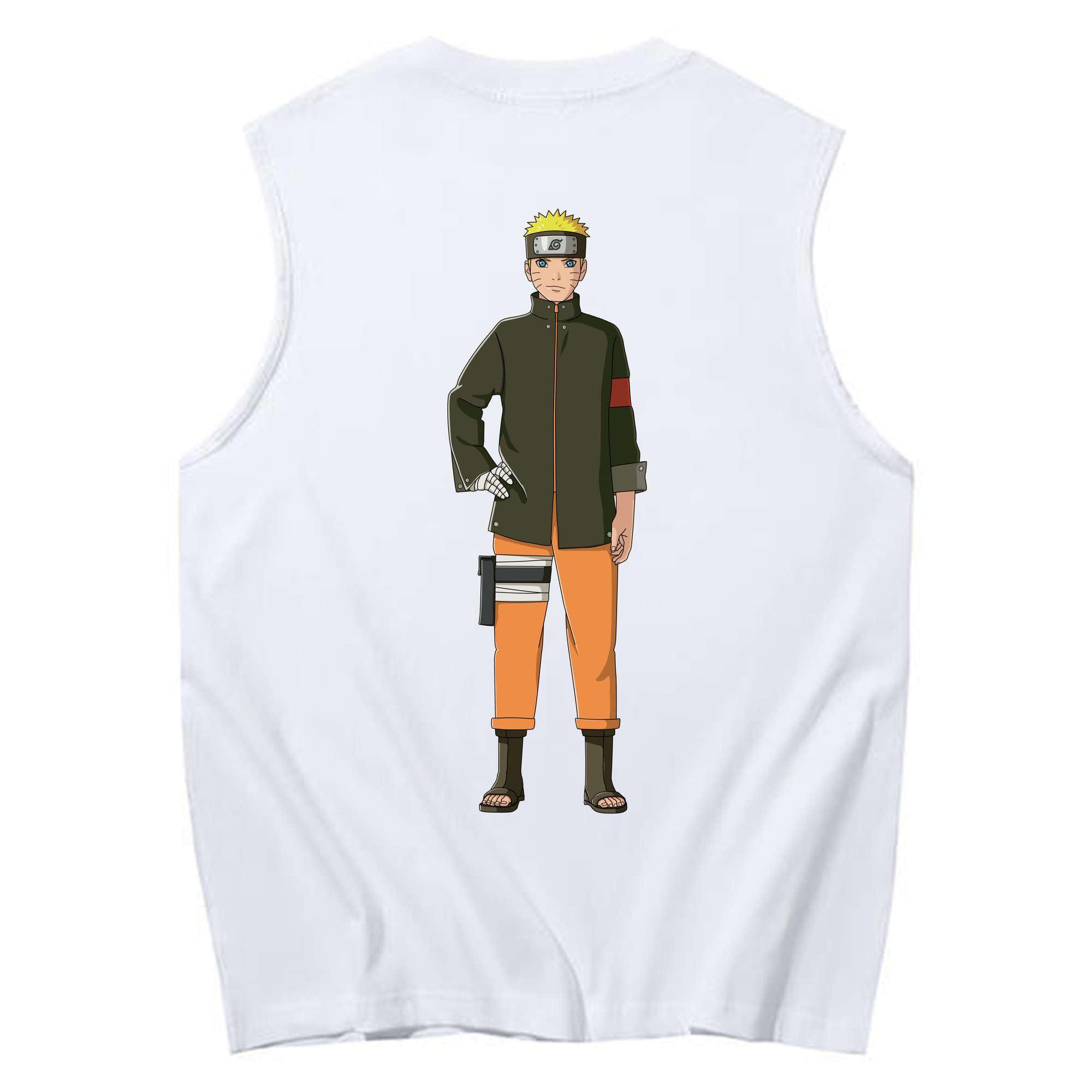 （画像用） NARUTO -ナルト- うずまき ナルト Uzumaki Naruto コットン100％タンクトップ（背面プリント）