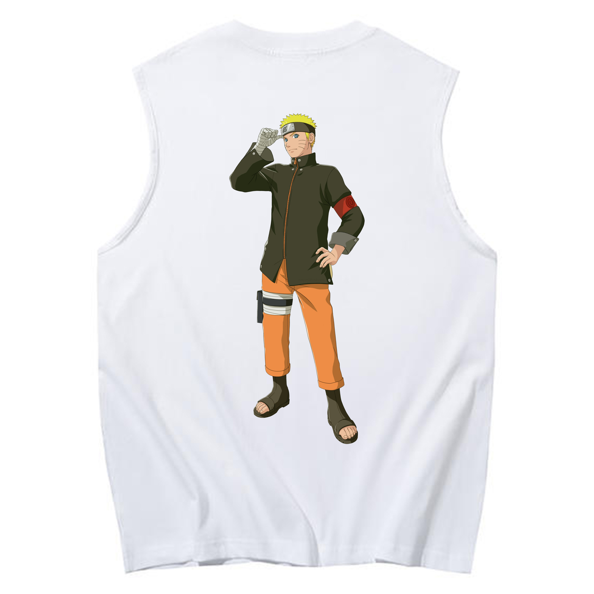 （画像用） NARUTO -ナルト- うずまき ナルト Uzumaki Naruto コットン100％タンクトップ（背面プリント）