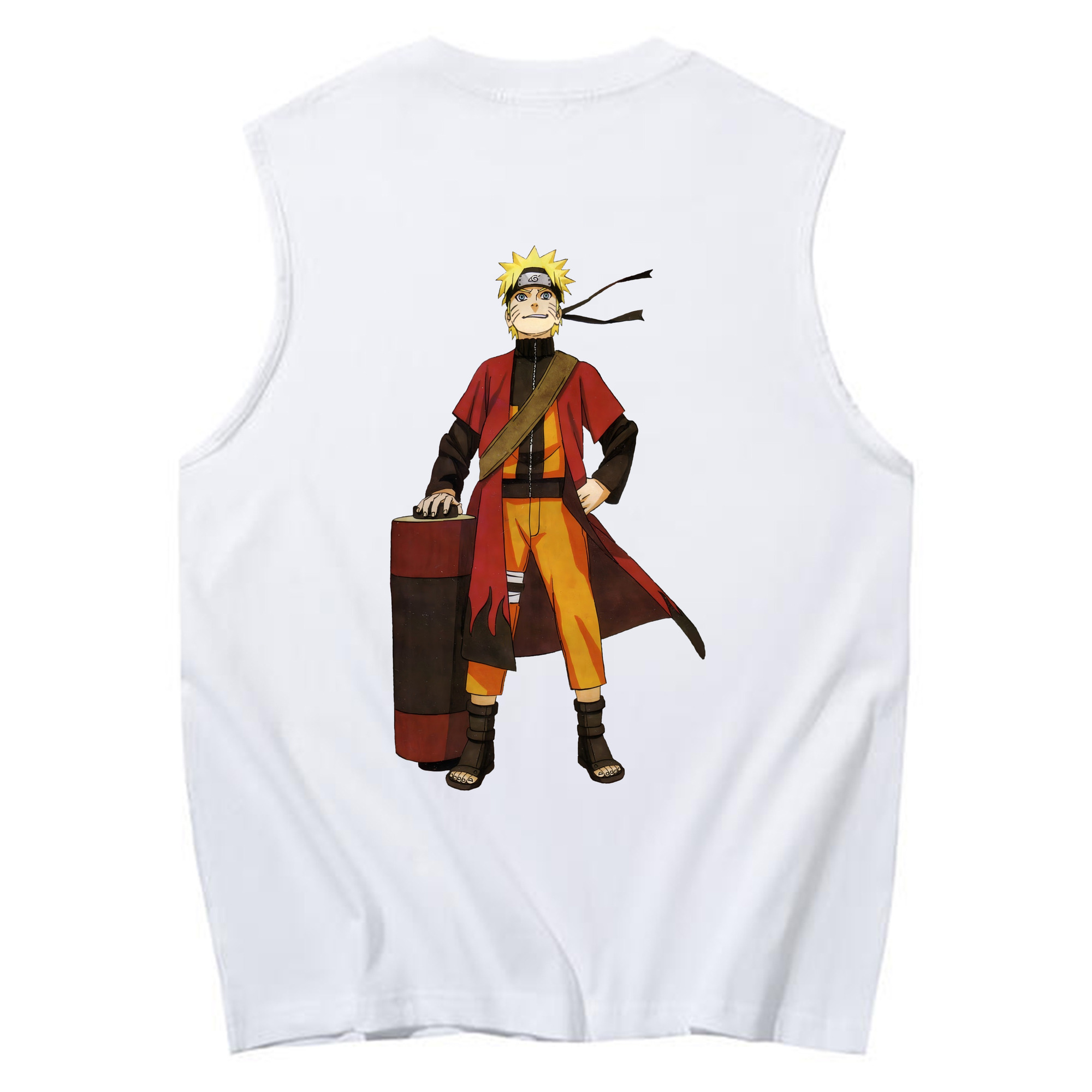 （画像用） NARUTO -ナルト- うずまき ナルト Uzumaki Naruto コットン100％タンクトップ（背面プリント）