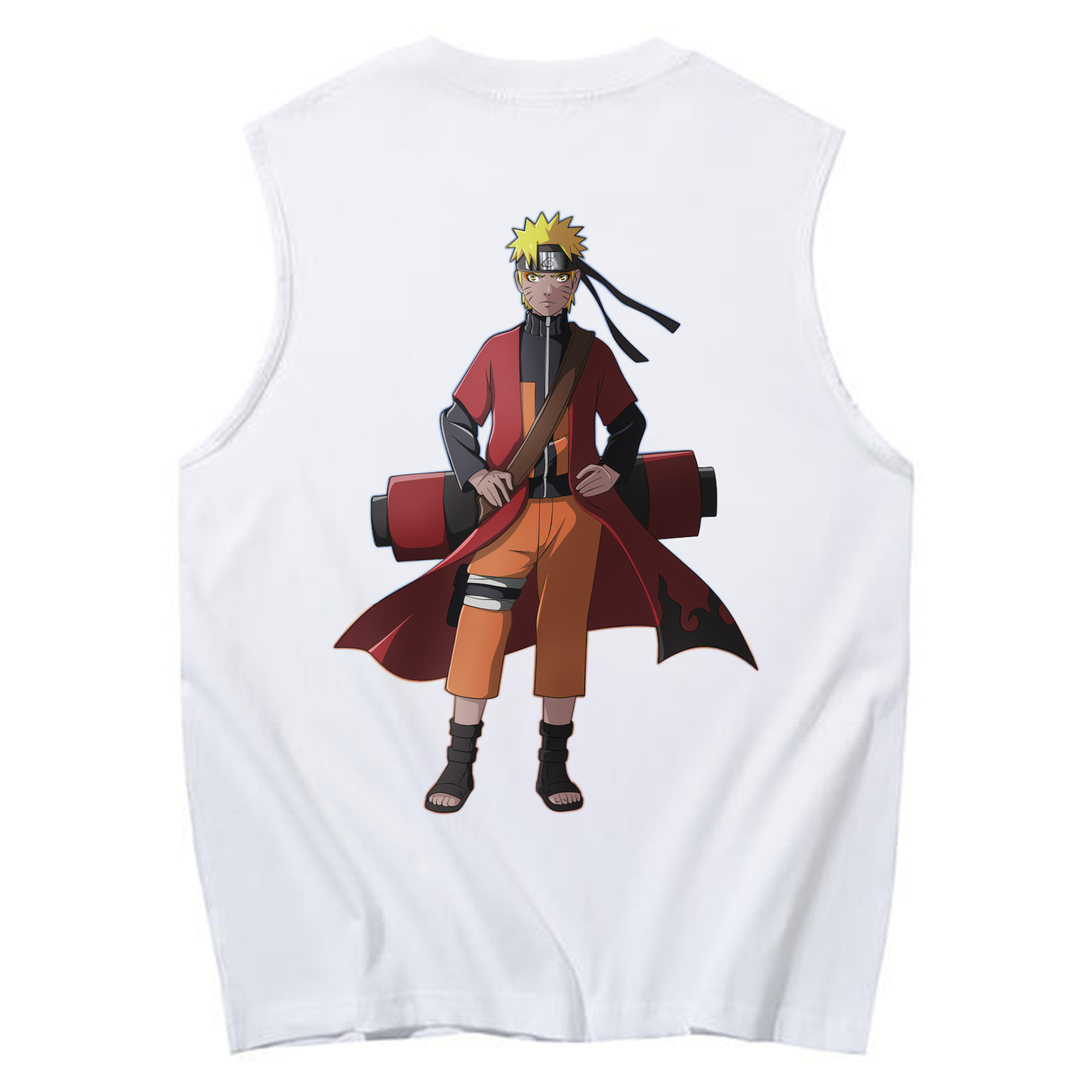 （画像用） NARUTO -ナルト- うずまき ナルト Uzumaki Naruto コットン100％タンクトップ（背面プリント）