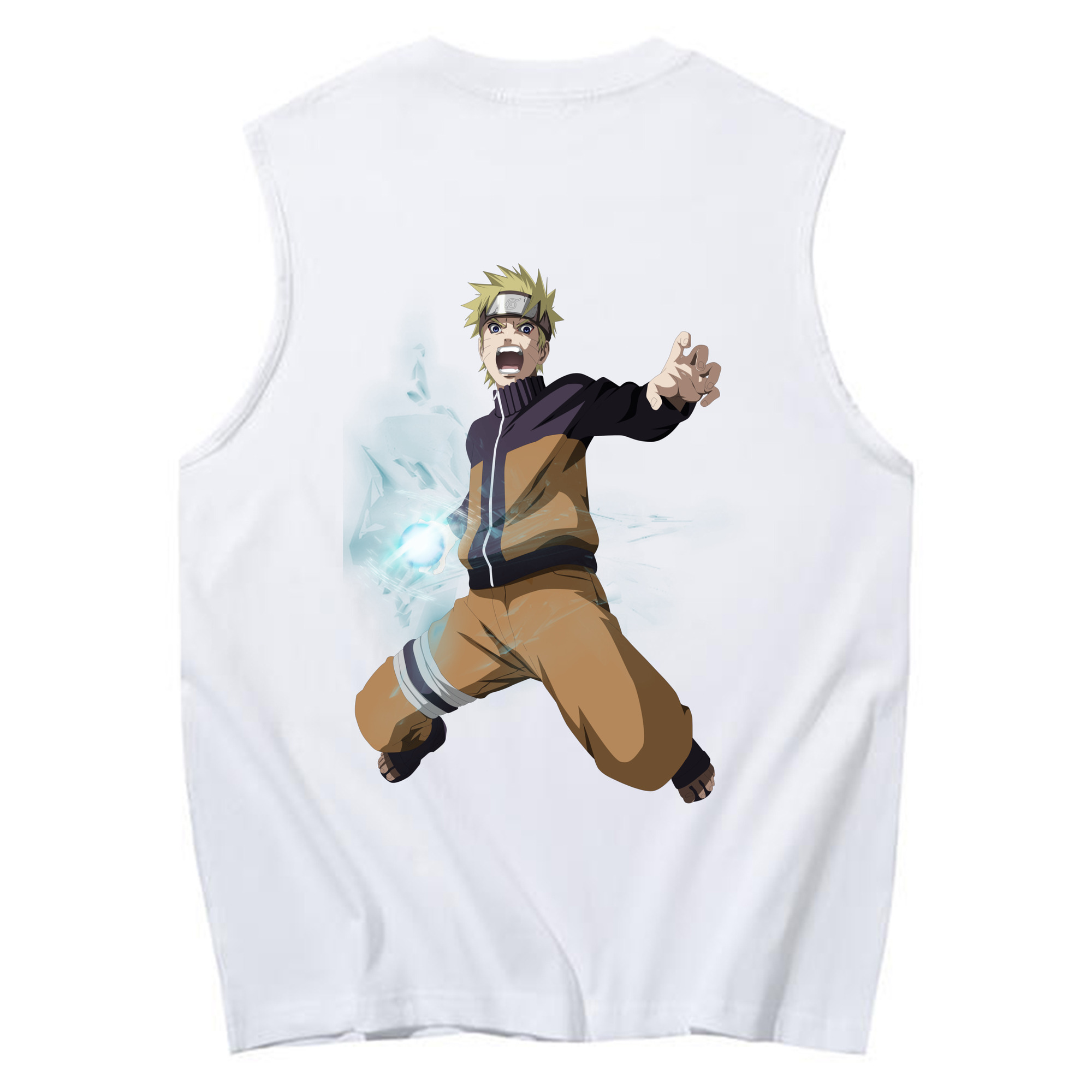 （画像用） NARUTO -ナルト- うずまき ナルト Uzumaki Naruto コットン100％タンクトップ（背面プリント）