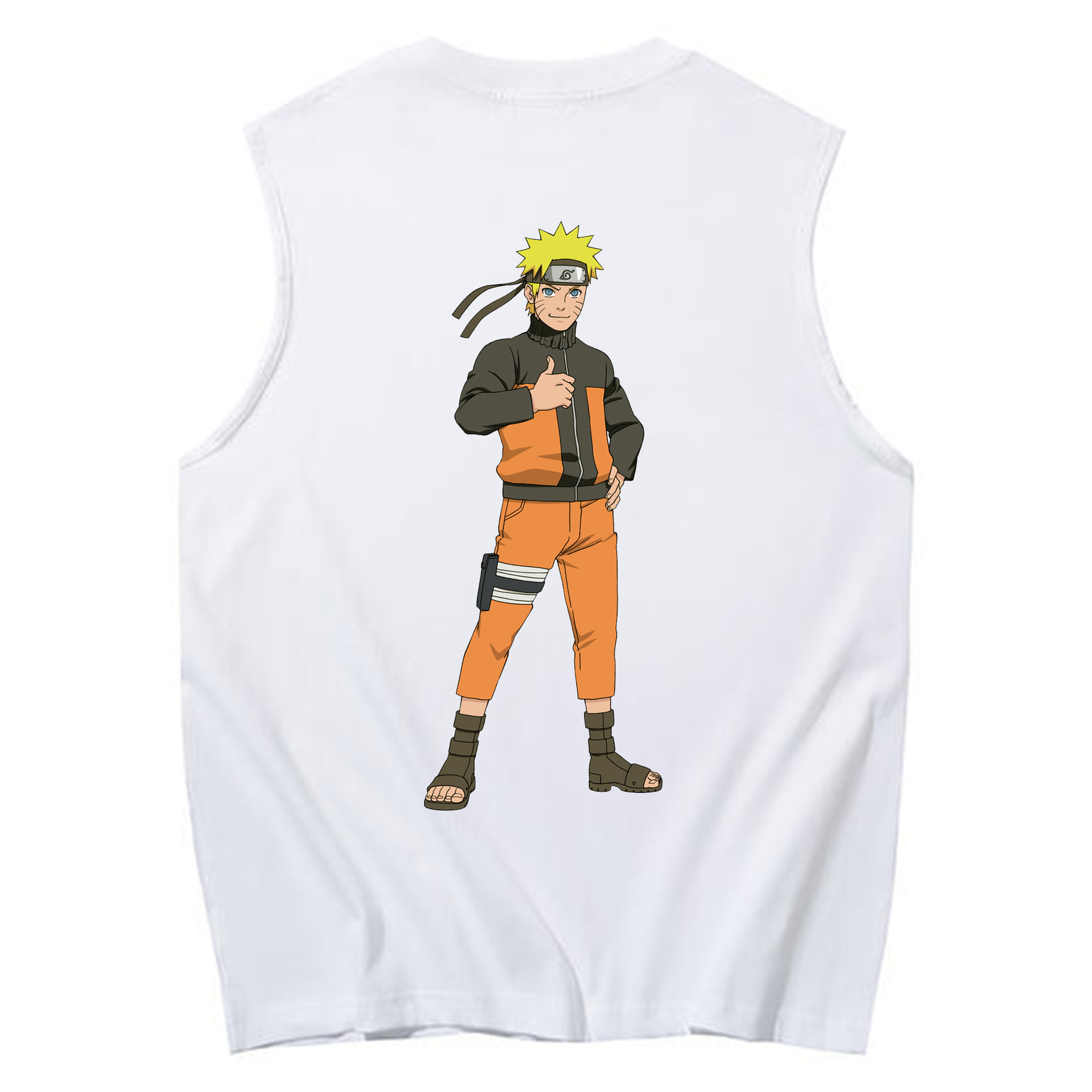（画像用） NARUTO -ナルト- うずまき ナルト Uzumaki Naruto コットン100％タンクトップ（背面プリント）