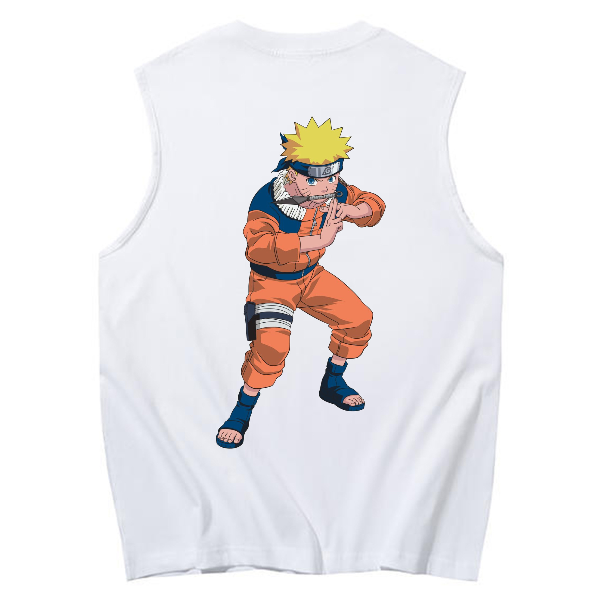 （画像用） NARUTO -ナルト- うずまき ナルト Uzumaki Naruto コットン100％タンクトップ（背面プリント）