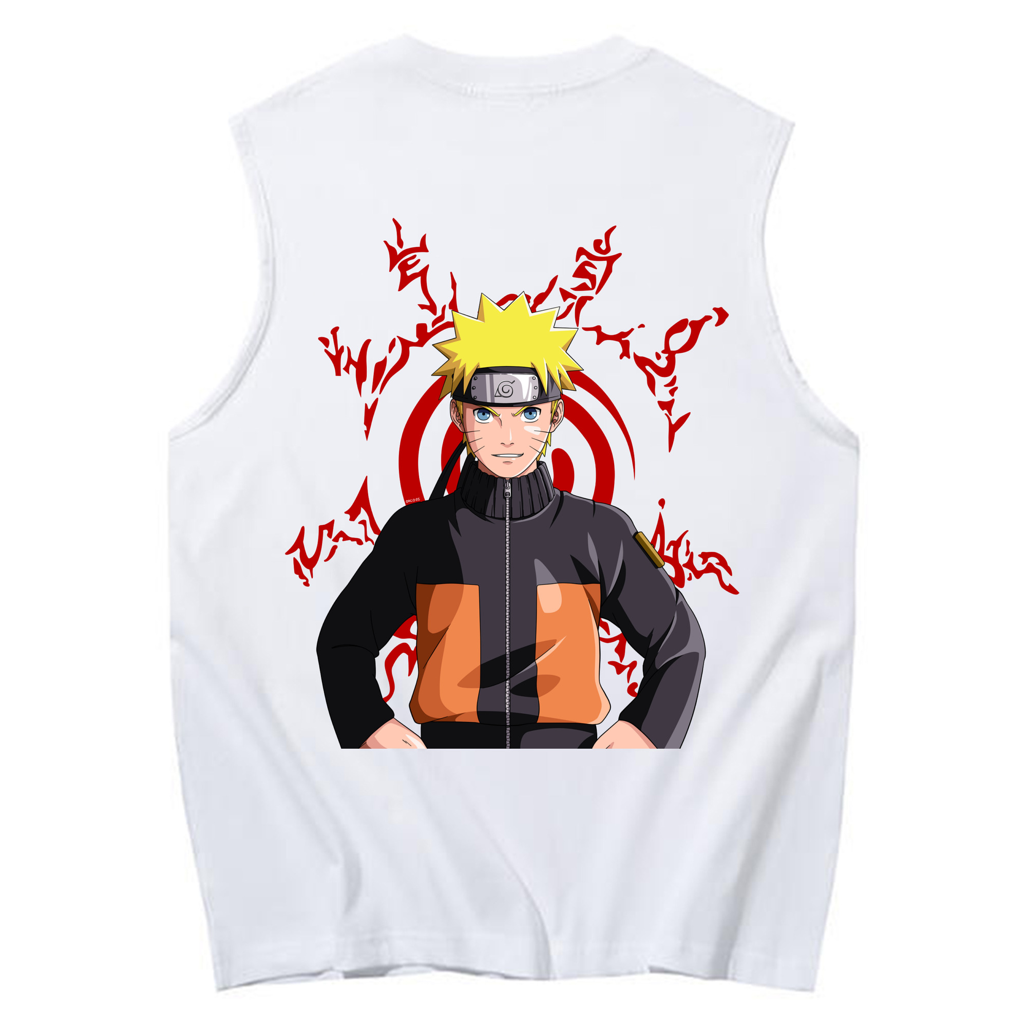 （画像用） NARUTO -ナルト- うずまき ナルト Uzumaki Naruto コットン100％タンクトップ（背面プリント）
