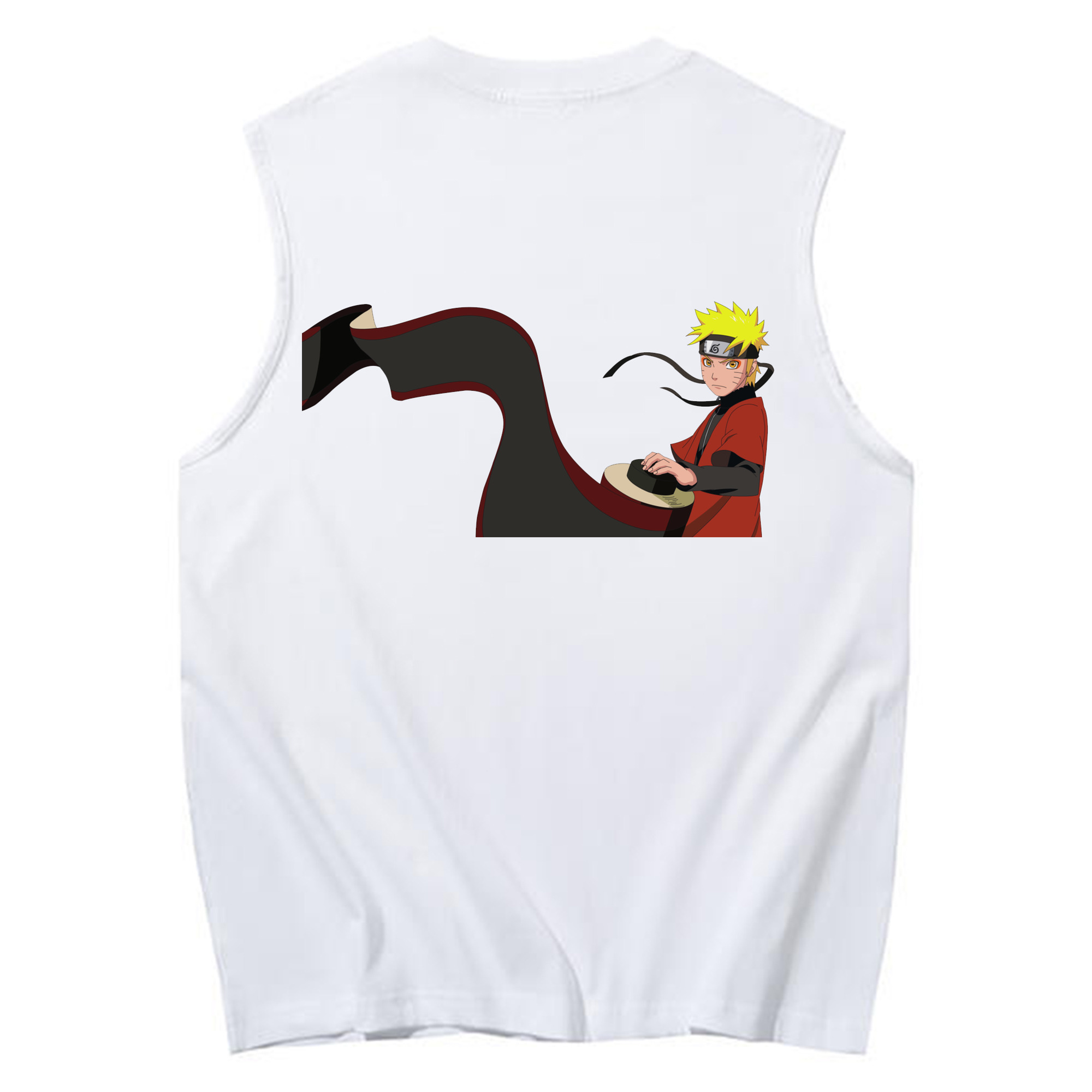 （画像用） NARUTO -ナルト- うずまき ナルト Uzumaki Naruto コットン100％タンクトップ（背面プリント）