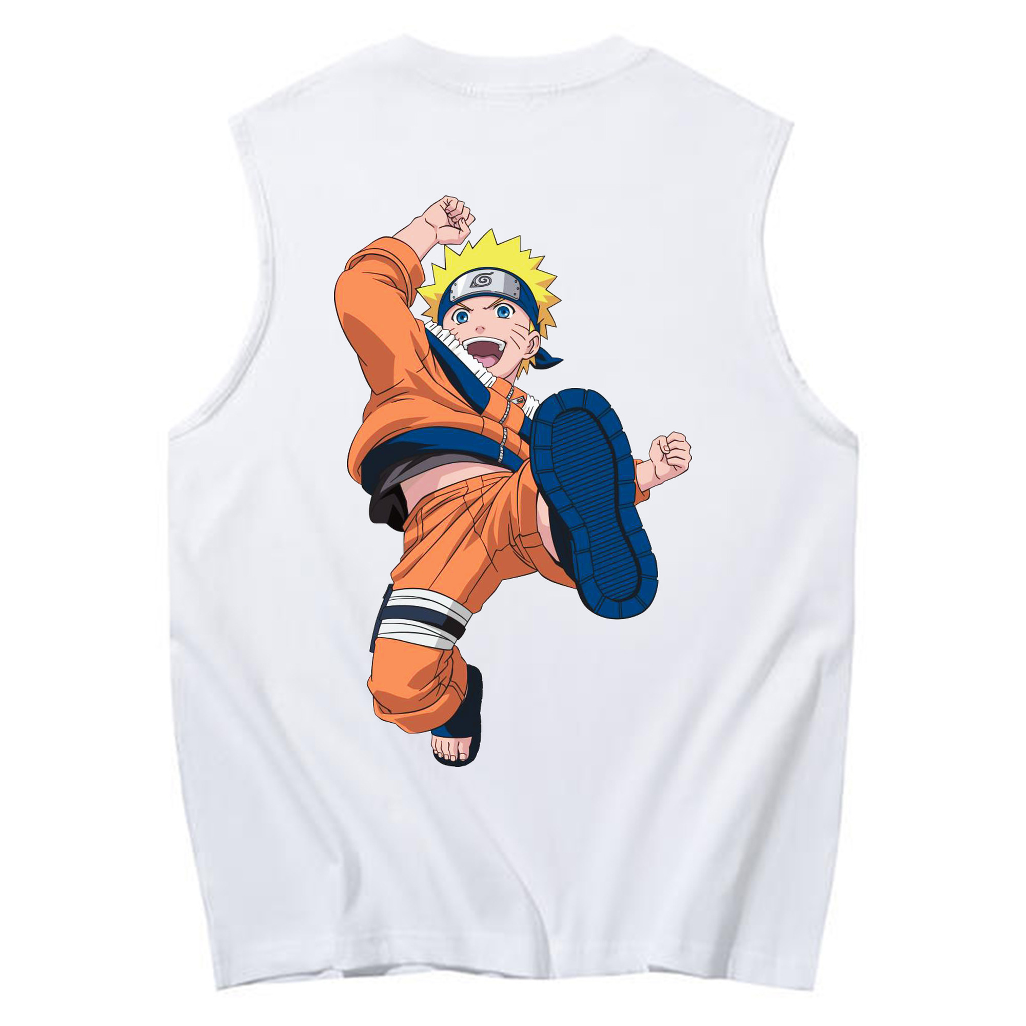 （画像用） NARUTO -ナルト- うずまき ナルト Uzumaki Naruto コットン100％タンクトップ（背面プリント）