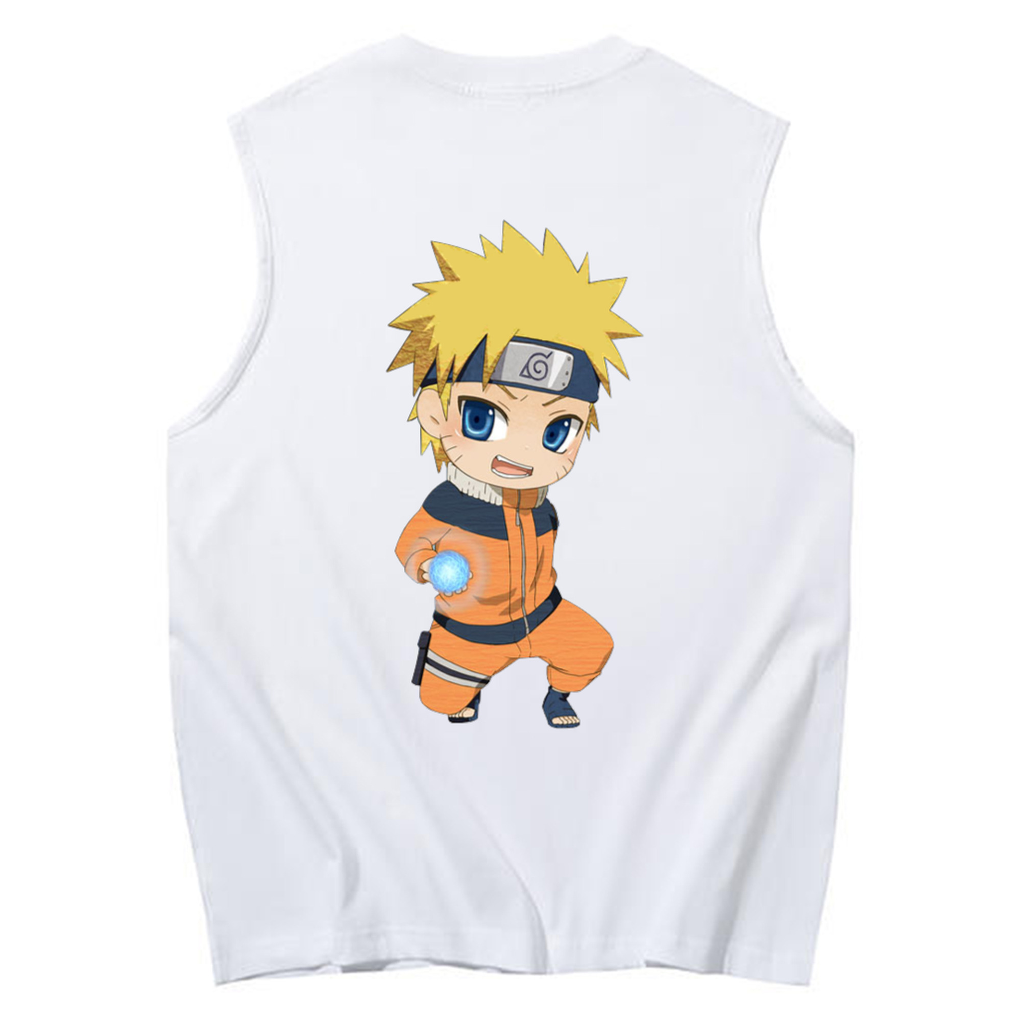（画像用） NARUTO -ナルト- うずまき ナルト Uzumaki Naruto コットン100％タンクトップ（背面プリント）