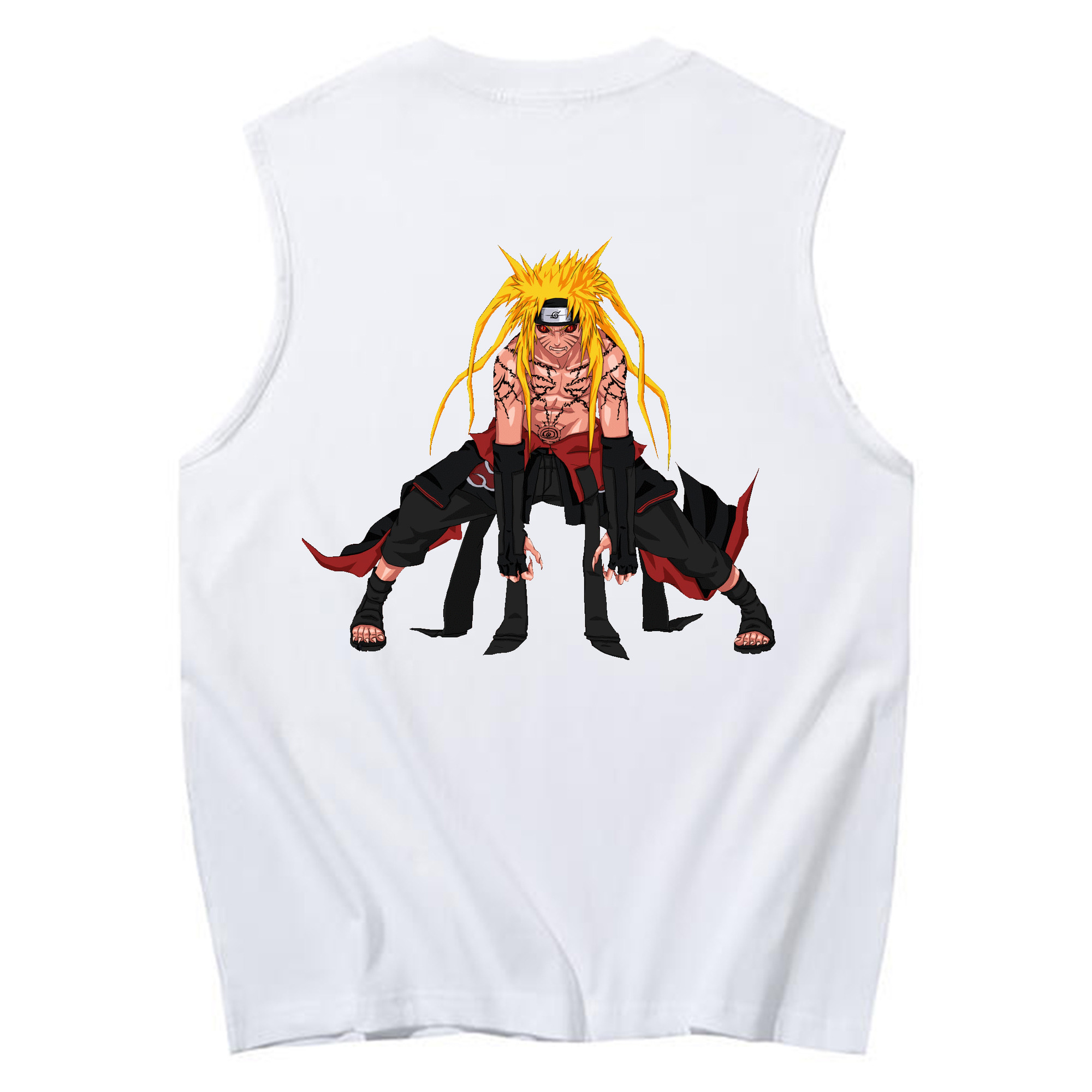 （画像用） NARUTO -ナルト- うずまき ナルト Uzumaki Naruto コットン100％タンクトップ（背面プリント）