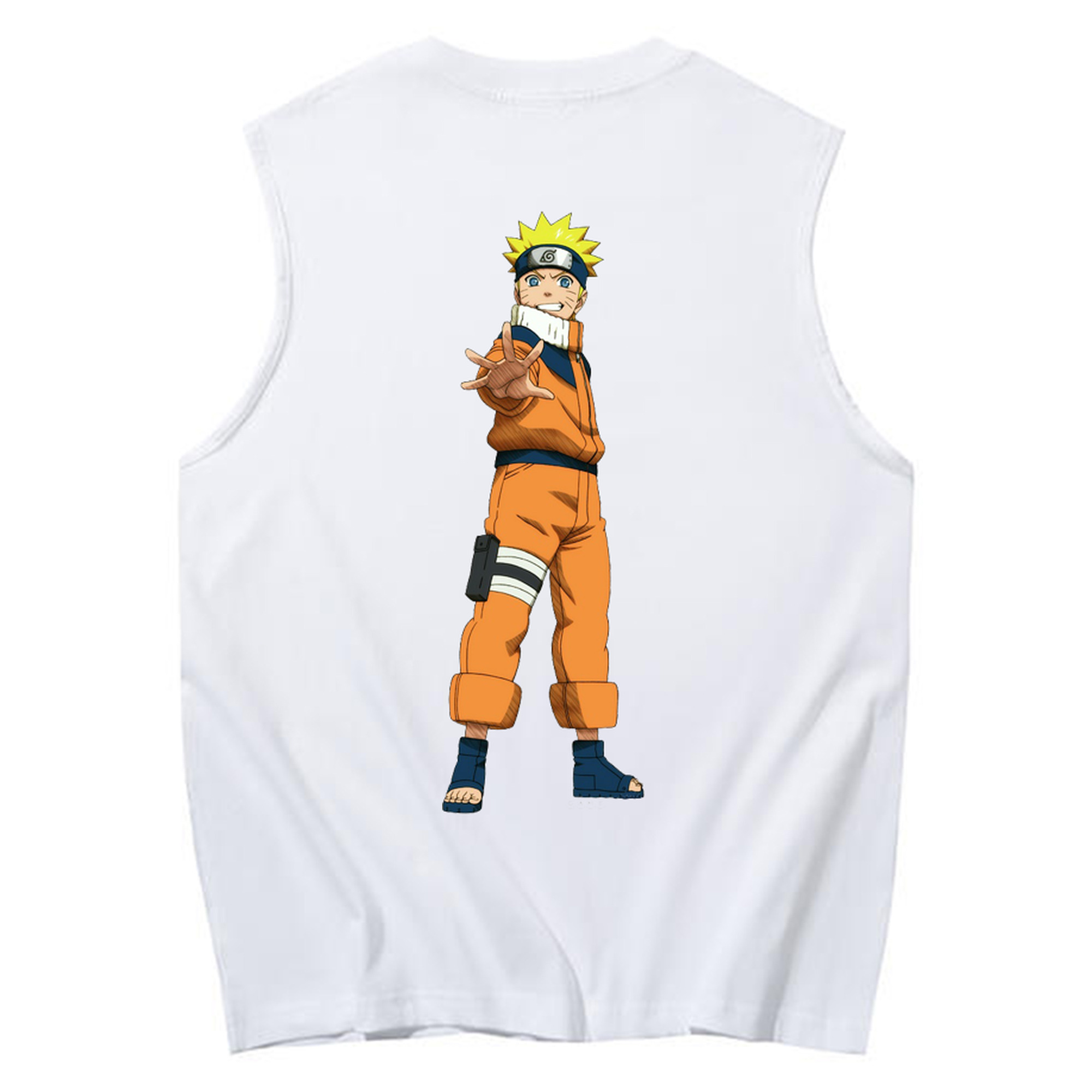 （画像用） NARUTO -ナルト- うずまき ナルト Uzumaki Naruto コットン100％タンクトップ（背面プリント）