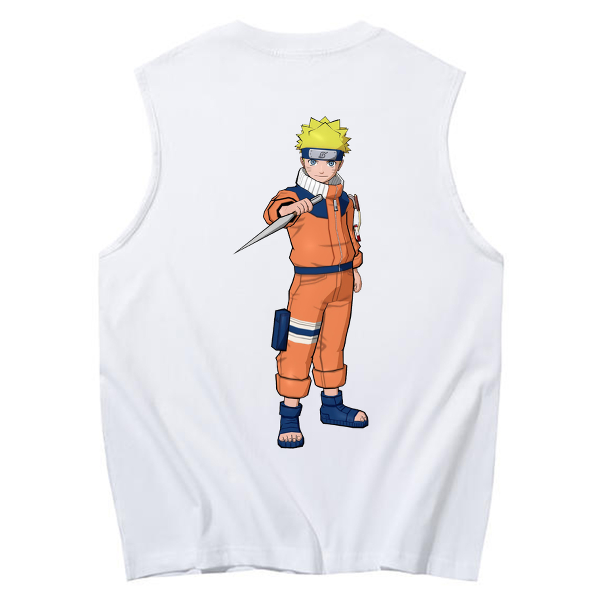 （画像用） NARUTO -ナルト- うずまき ナルト Uzumaki Naruto コットン100％タンクトップ（背面プリント）