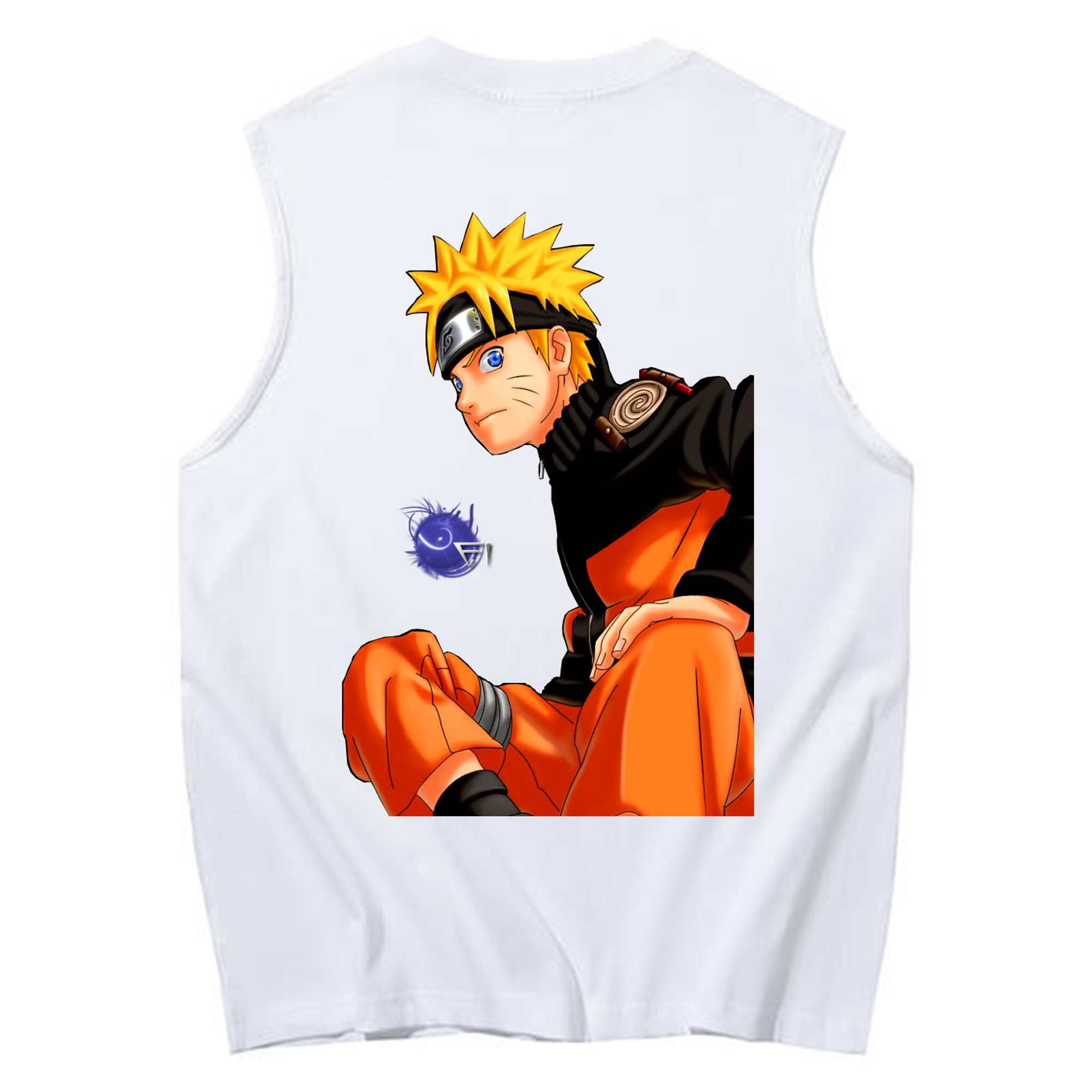 （画像用） NARUTO -ナルト- うずまき ナルト Uzumaki Naruto コットン100％タンクトップ（背面プリント）