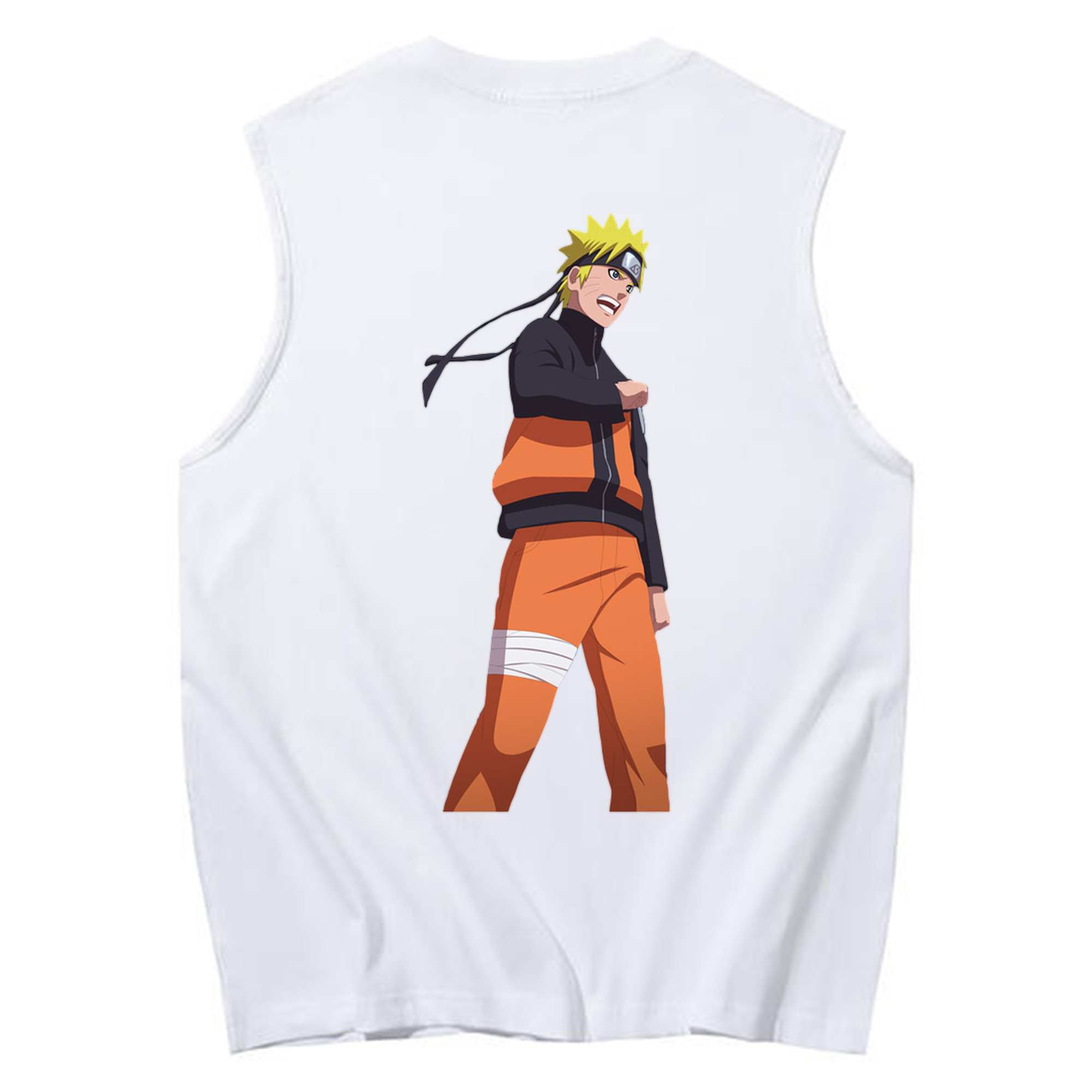 （画像用） NARUTO -ナルト- うずまき ナルト Uzumaki Naruto コットン100％タンクトップ（背面プリント）