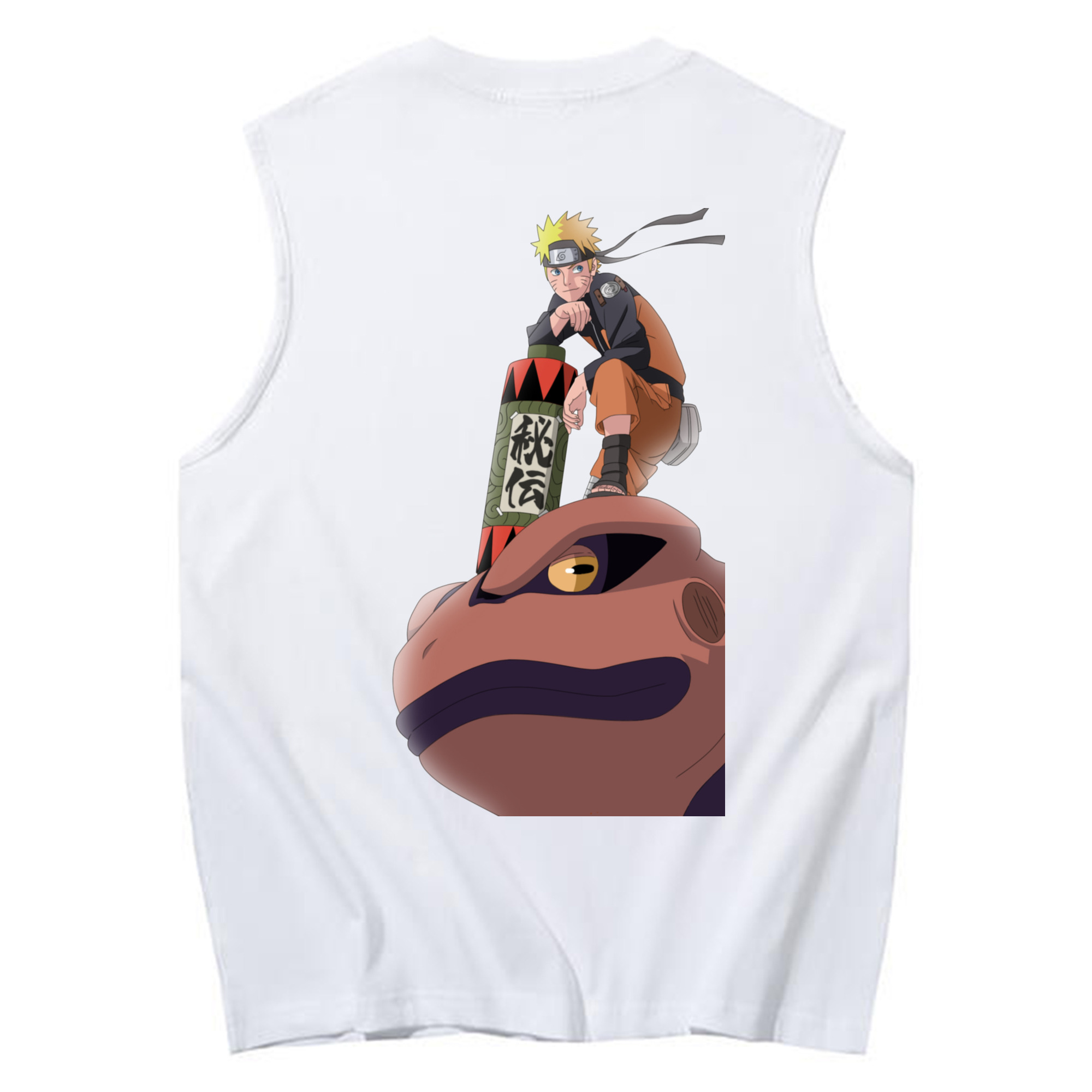 （画像用） NARUTO -ナルト- うずまき ナルト Uzumaki Naruto コットン100％タンクトップ（背面プリント）