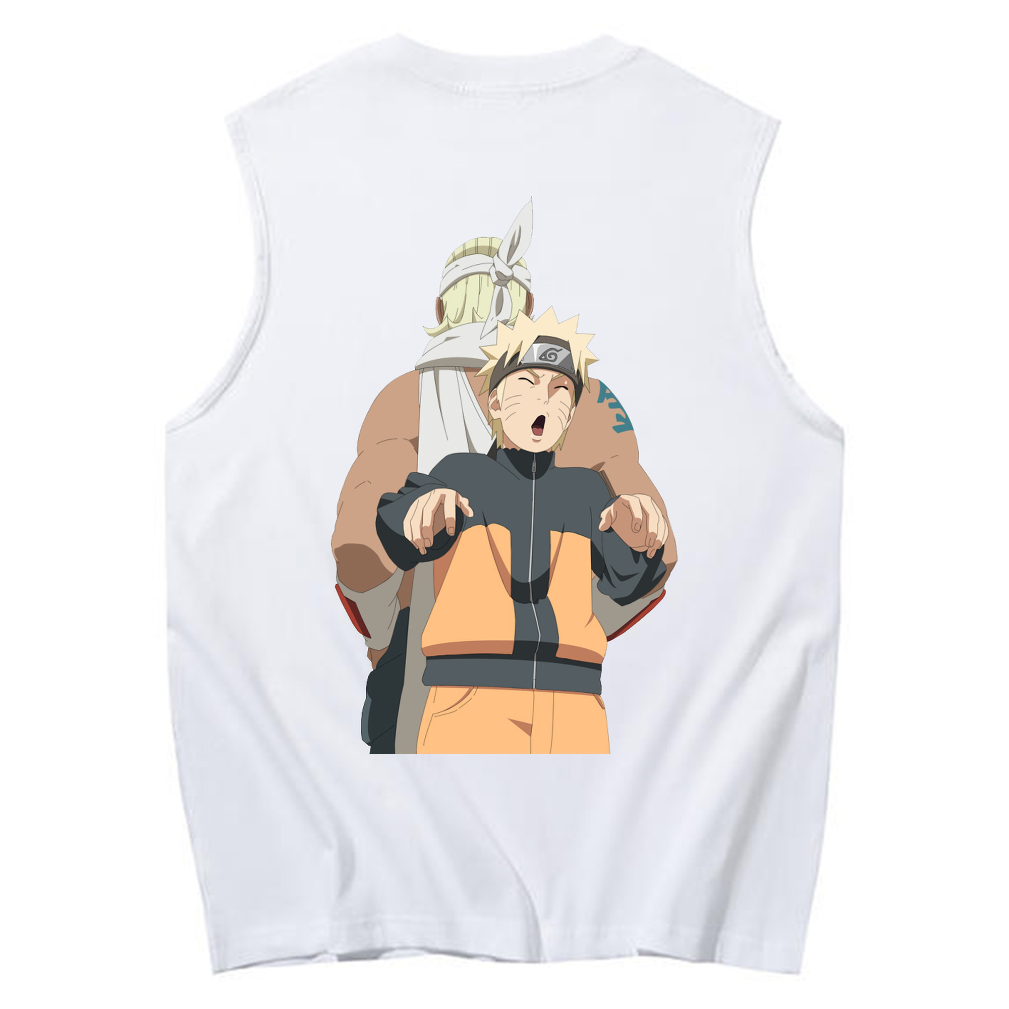 （画像用） NARUTO -ナルト- うずまき ナルト Uzumaki Naruto コットン100％タンクトップ（背面プリント）