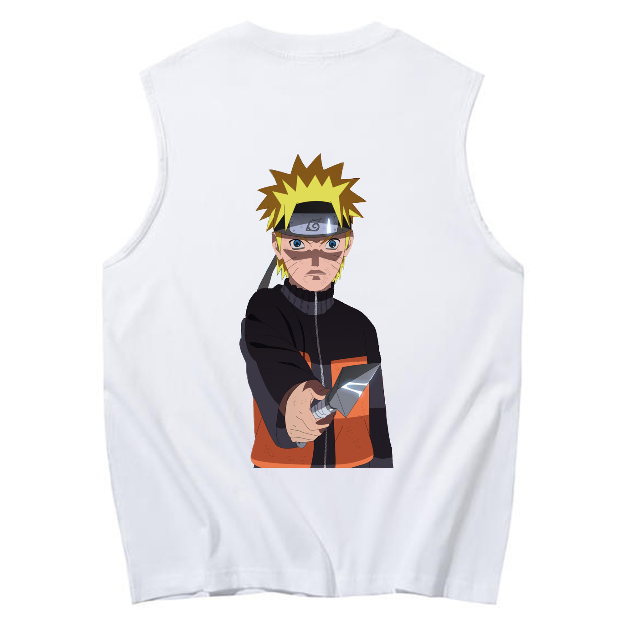 （画像用） NARUTO -ナルト- うずまき ナルト Uzumaki Naruto コットン100％タンクトップ（背面プリント）