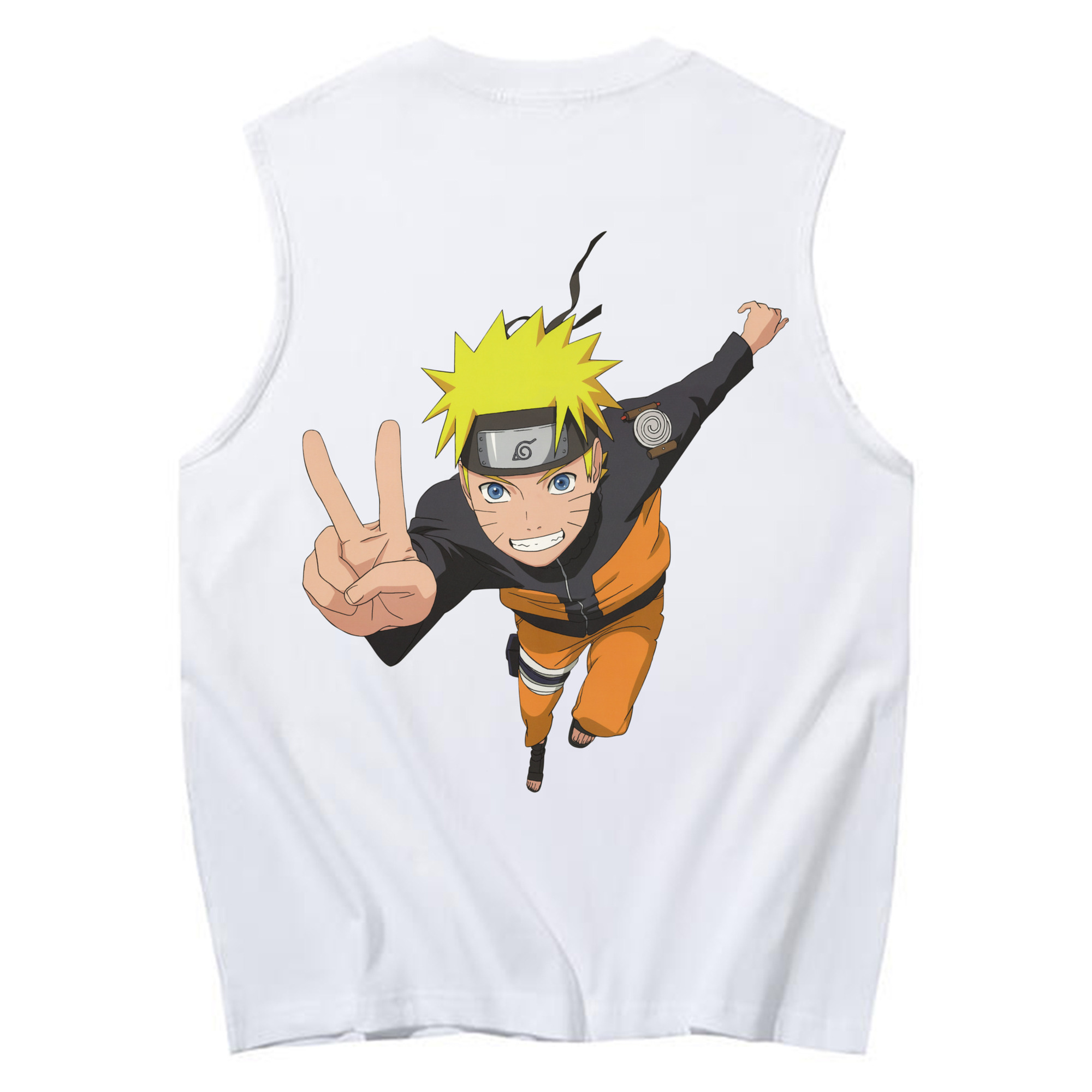 （画像用） NARUTO -ナルト- うずまき ナルト Uzumaki Naruto コットン100％タンクトップ（背面プリント）