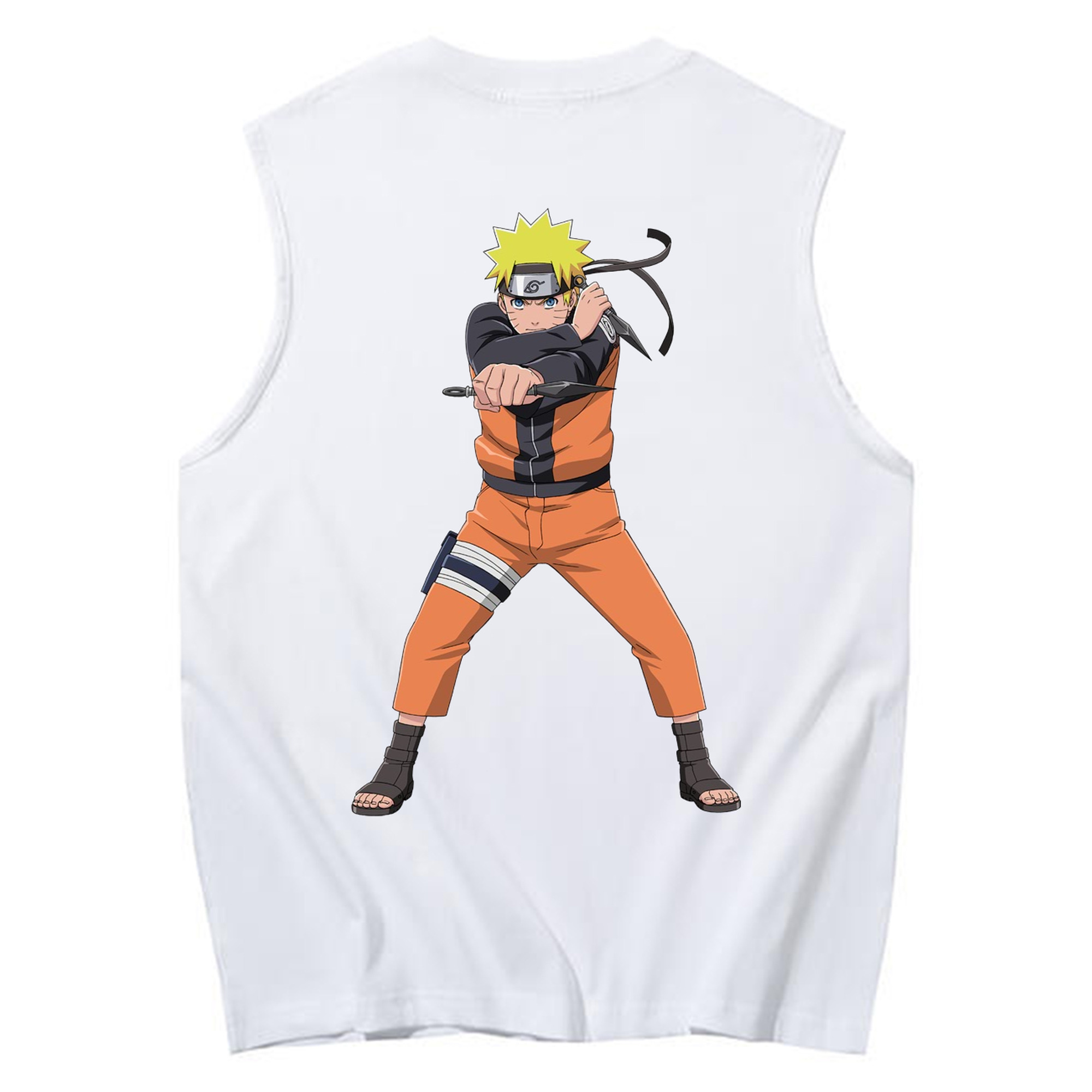 （画像用） NARUTO -ナルト- うずまき ナルト Uzumaki Naruto コットン100％タンクトップ（背面プリント）