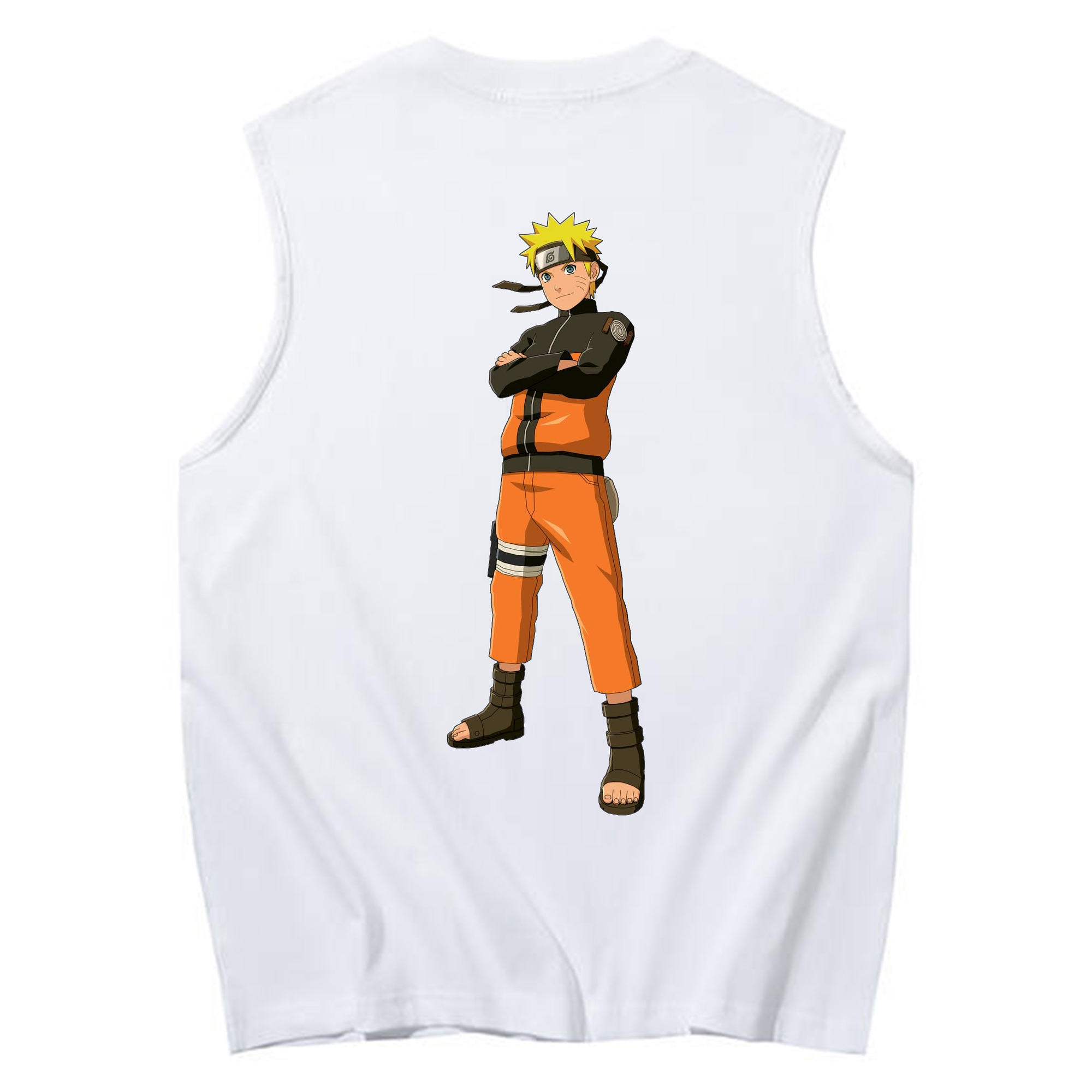 （画像用） NARUTO -ナルト- うずまき ナルト Uzumaki Naruto コットン100％タンクトップ（背面プリント）