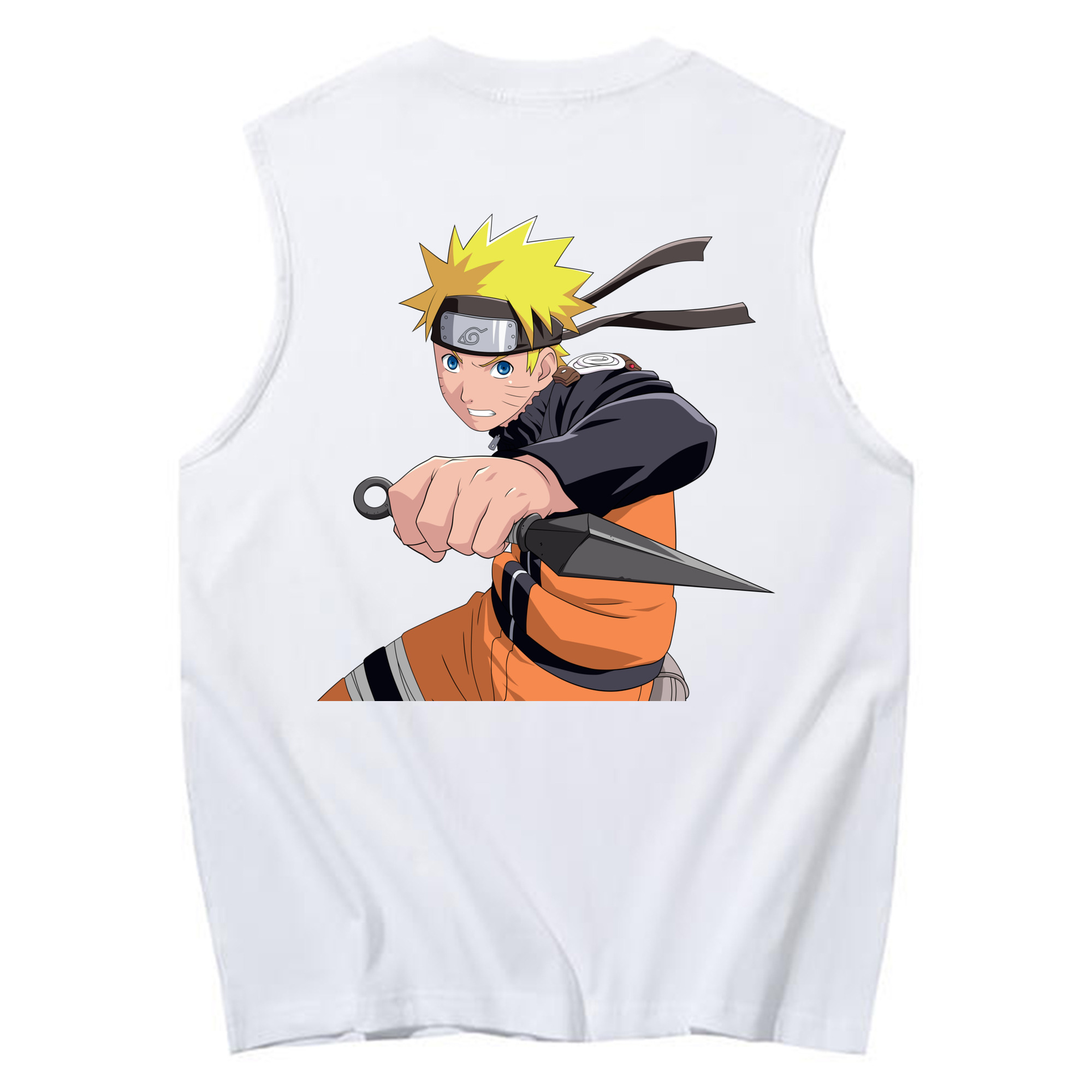（画像用） NARUTO -ナルト- うずまき ナルト Uzumaki Naruto コットン100％タンクトップ（背面プリント）