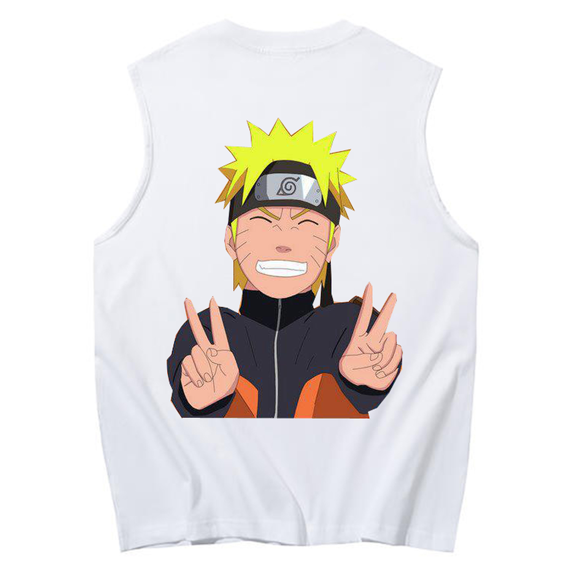 （画像用） NARUTO -ナルト- うずまき ナルト Uzumaki Naruto コットン100％タンクトップ（背面プリント）