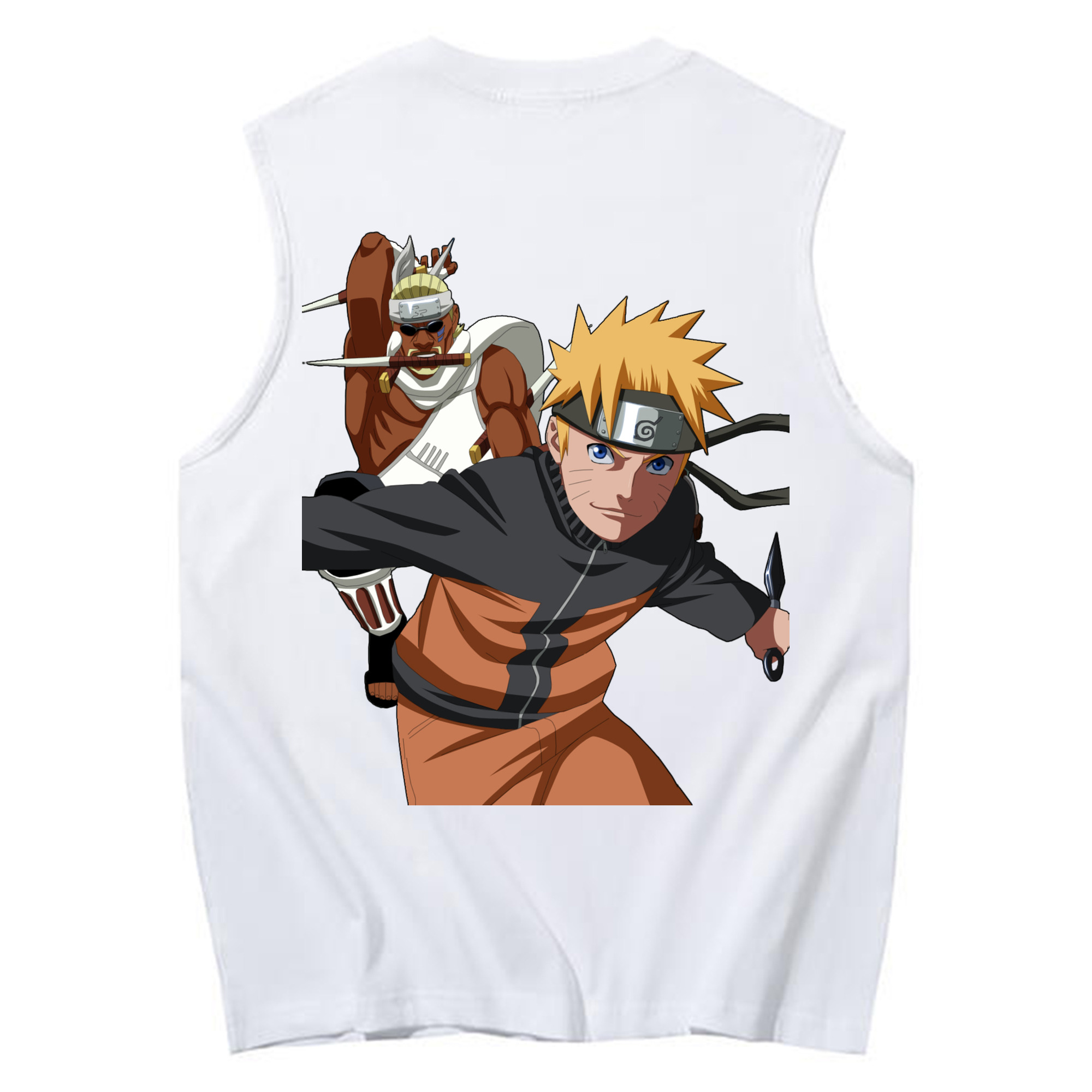 （画像用） NARUTO -ナルト- うずまき ナルト Uzumaki Naruto コットン100％タンクトップ（背面プリント）