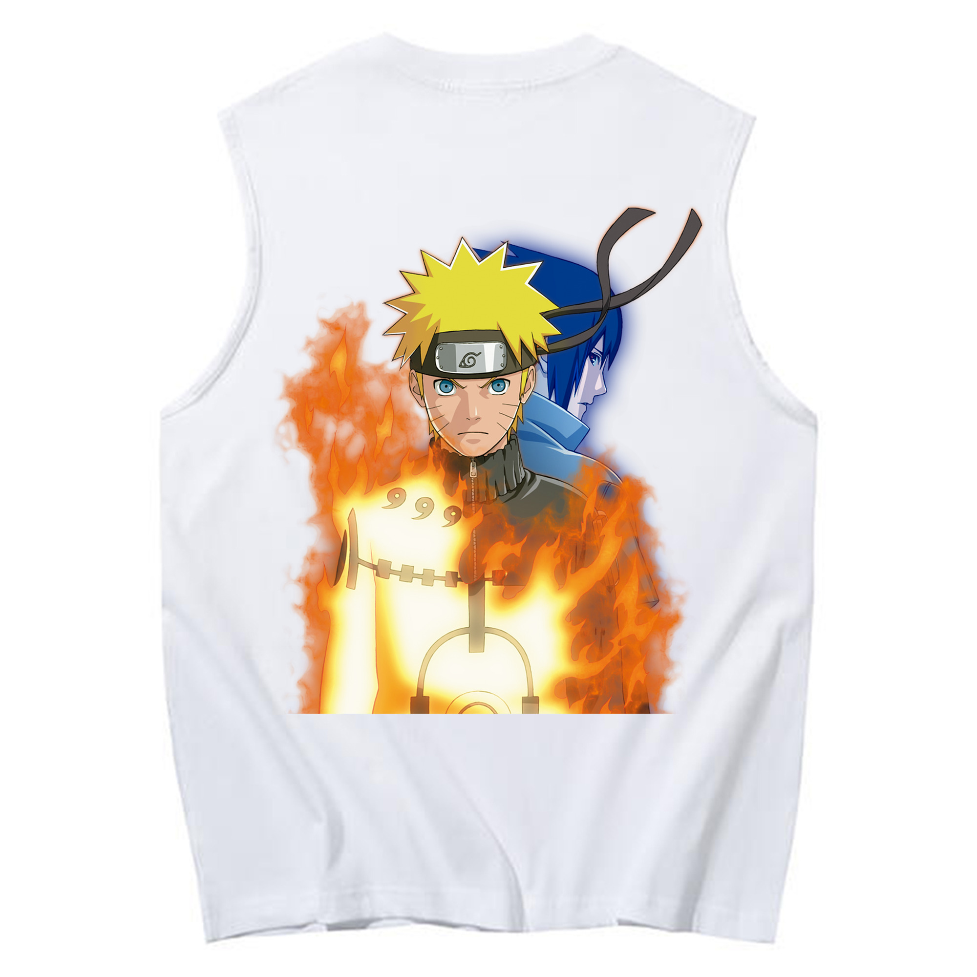 （画像用） NARUTO -ナルト- うずまき ナルト Uzumaki Naruto コットン100％タンクトップ（背面プリント）