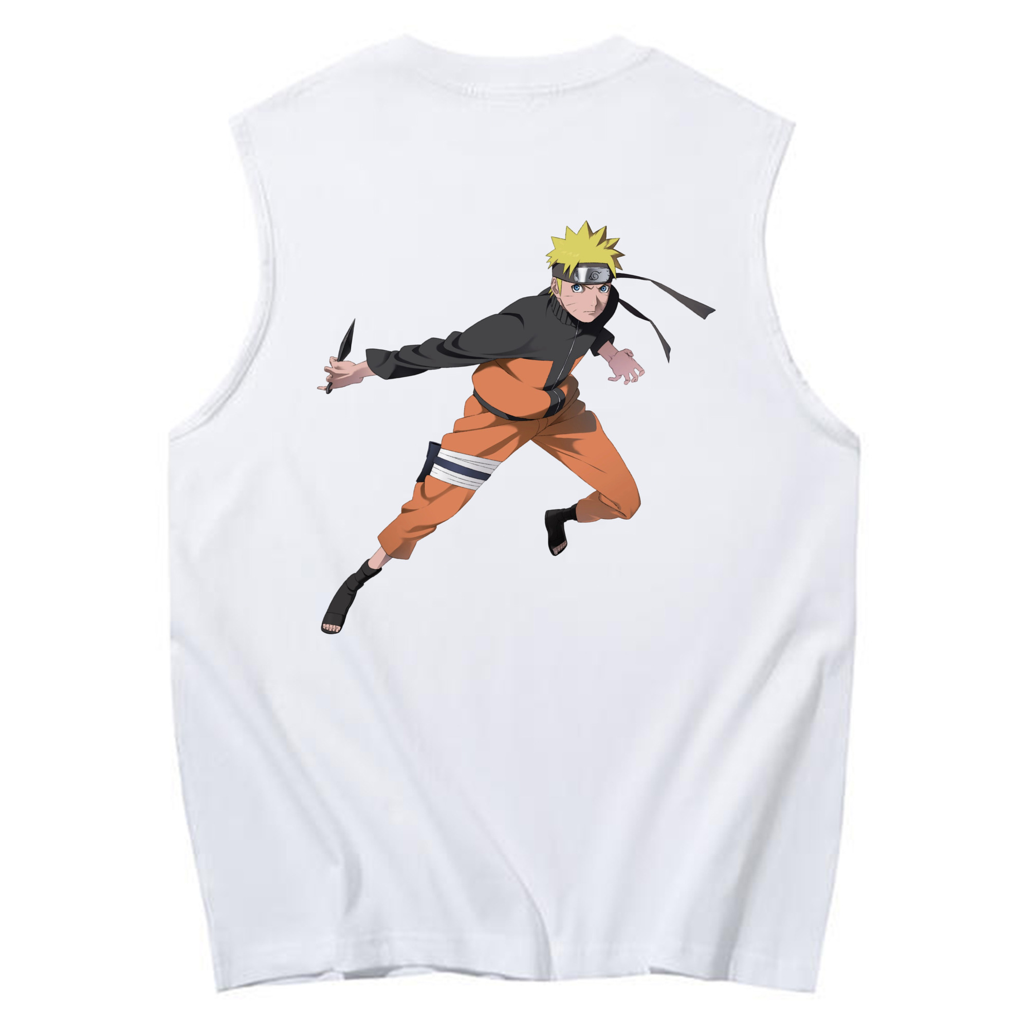 （画像用） NARUTO -ナルト- うずまき ナルト Uzumaki Naruto コットン100％タンクトップ（背面プリント）