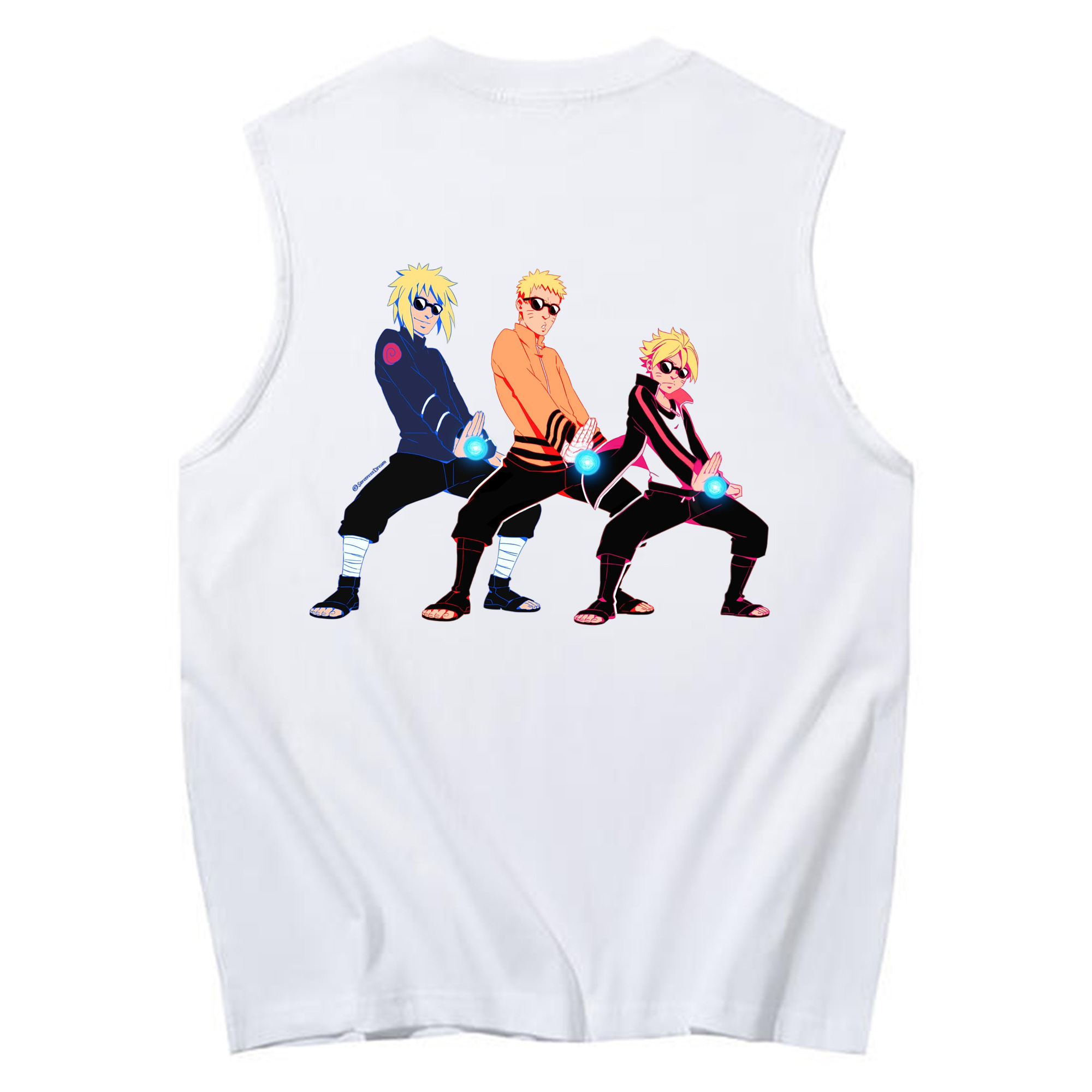（画像用） NARUTO -ナルト- うずまき ナルト Uzumaki Naruto コットン100％タンクトップ（背面プリント）