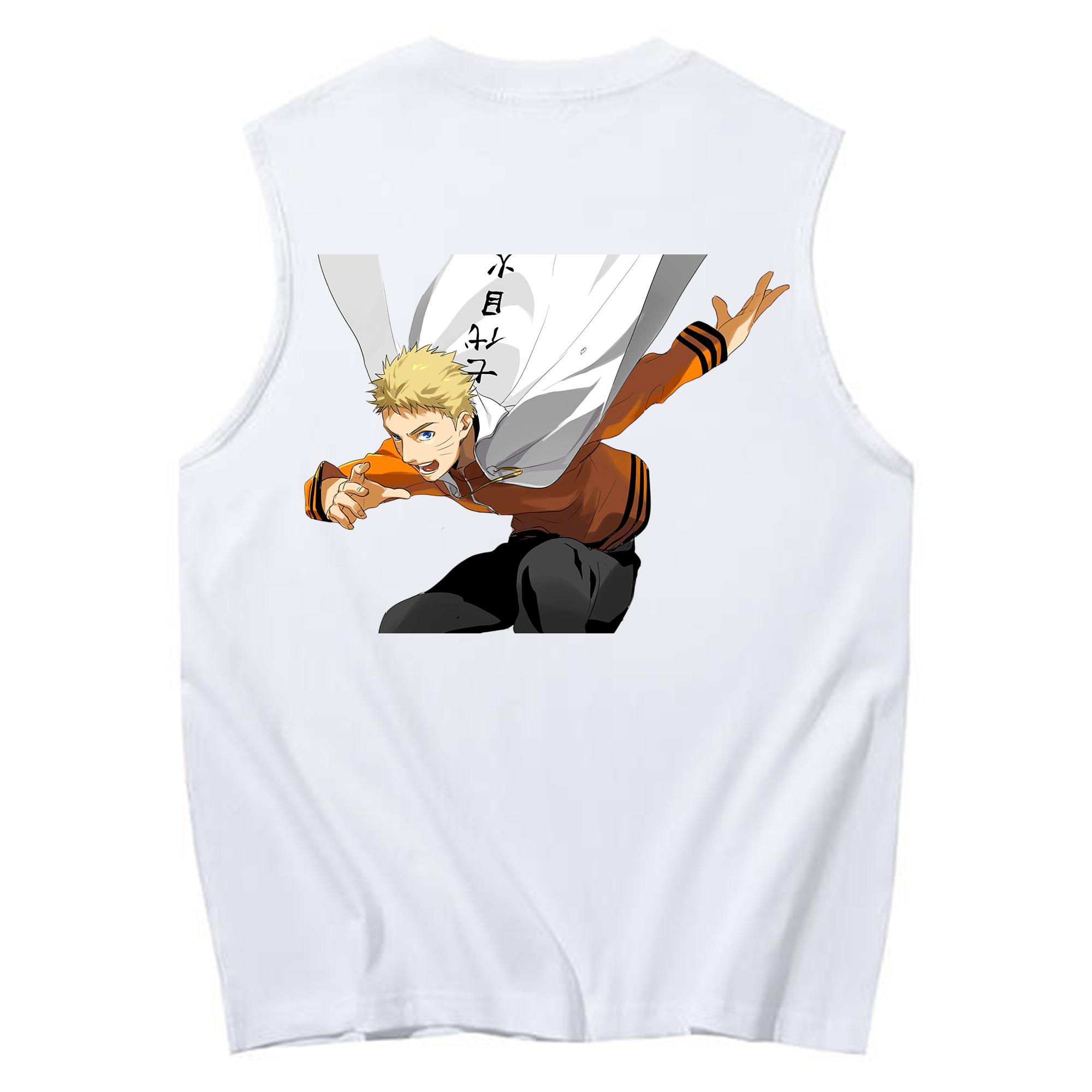 （画像用） NARUTO -ナルト- うずまき ナルト Uzumaki Naruto コットン100％タンクトップ（背面プリント）