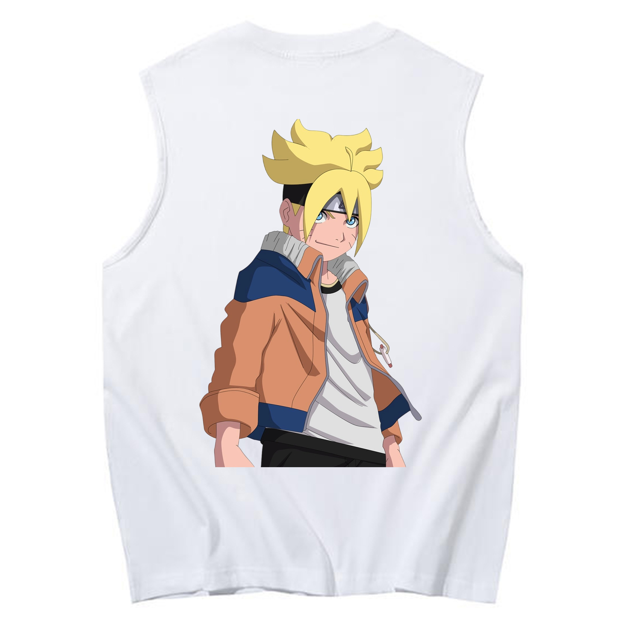 （画像用） NARUTO -ナルト- うずまき ナルト Uzumaki Naruto コットン100％タンクトップ（背面プリント）