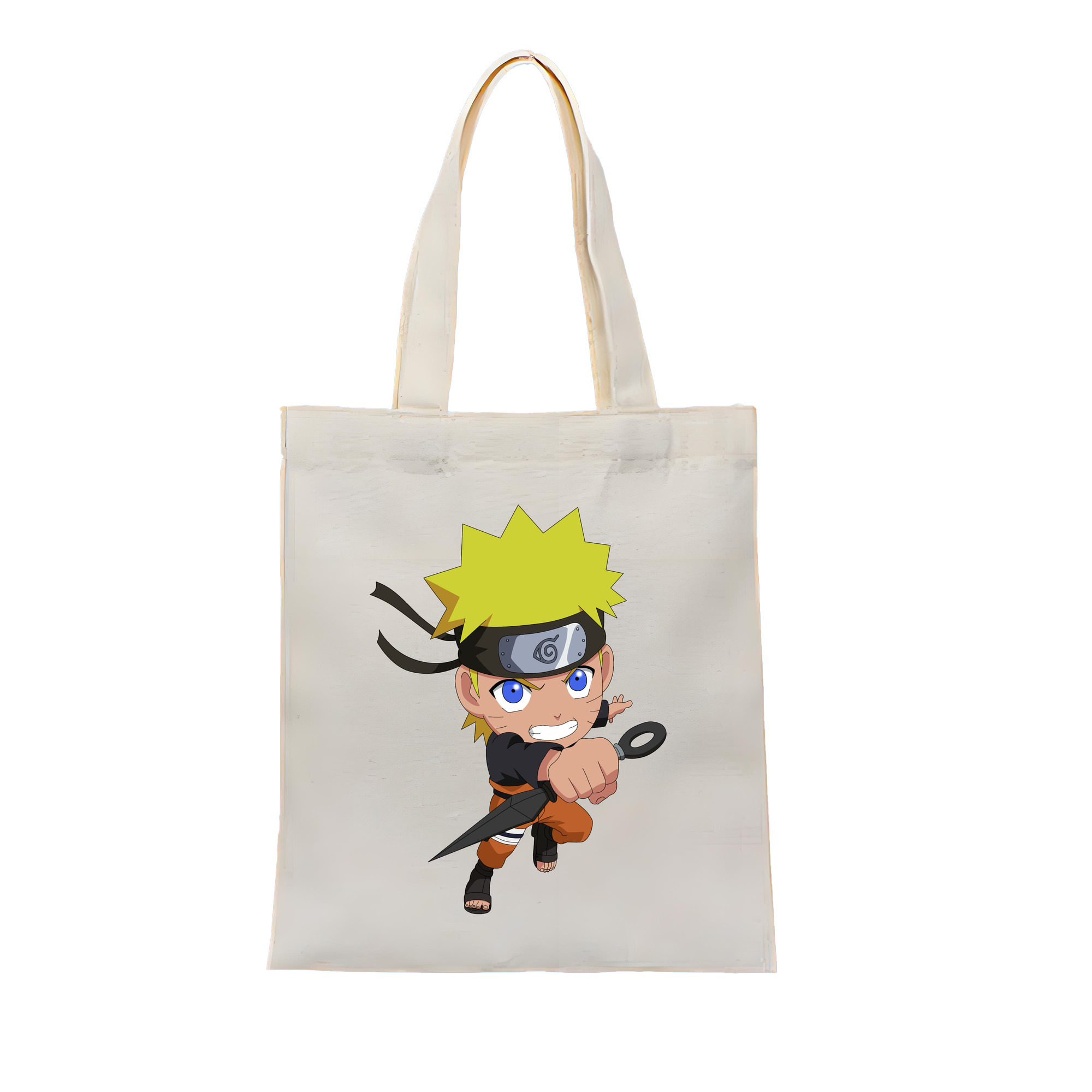 （画像用） NARUTO -ナルト- うずまき ナルト Uzumaki Naruto 縦型キャンバス生地手提げバッグ　トートバッグ