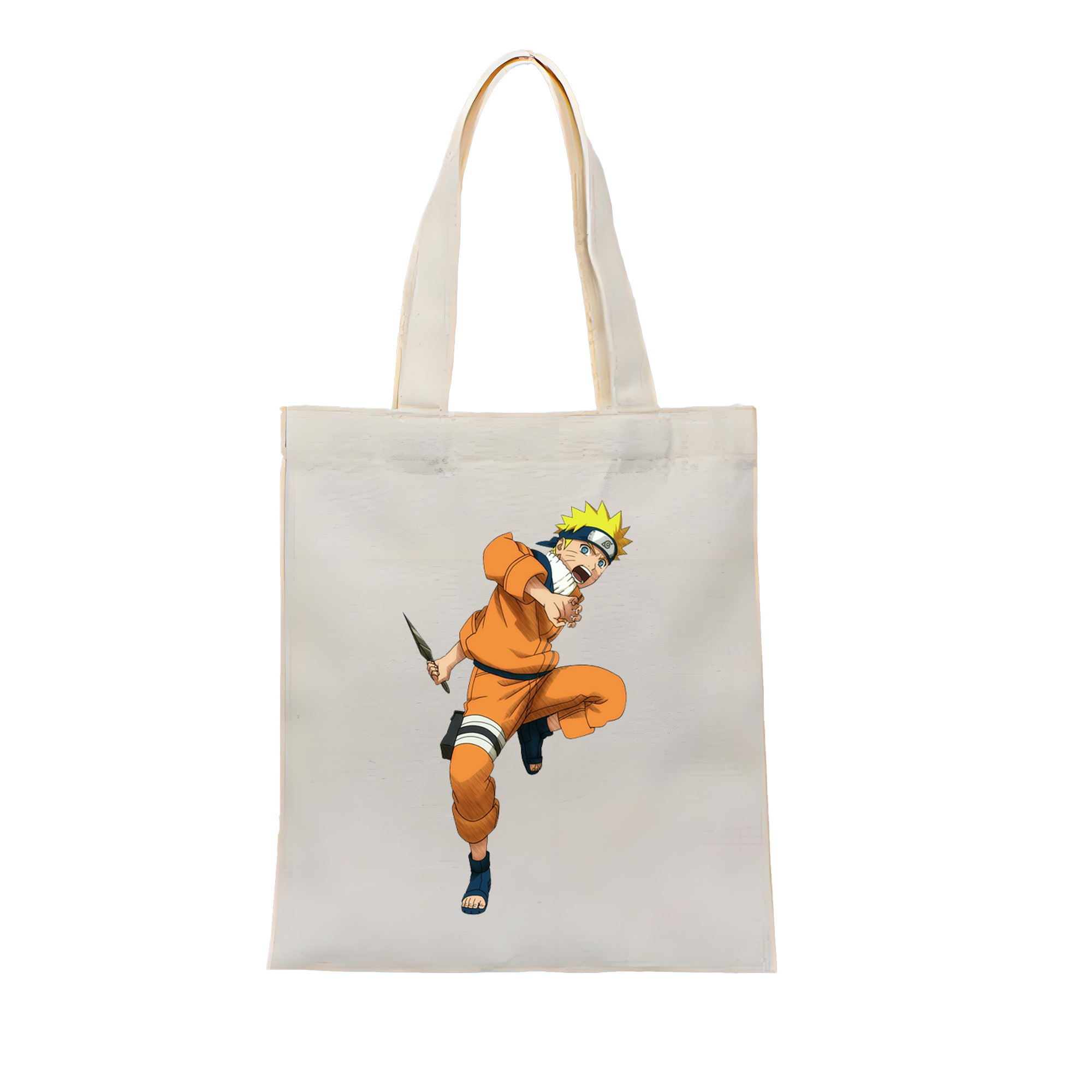 （画像用） NARUTO -ナルト- うずまき ナルト Uzumaki Naruto 縦型キャンバス生地手提げバッグ　トートバッグ
