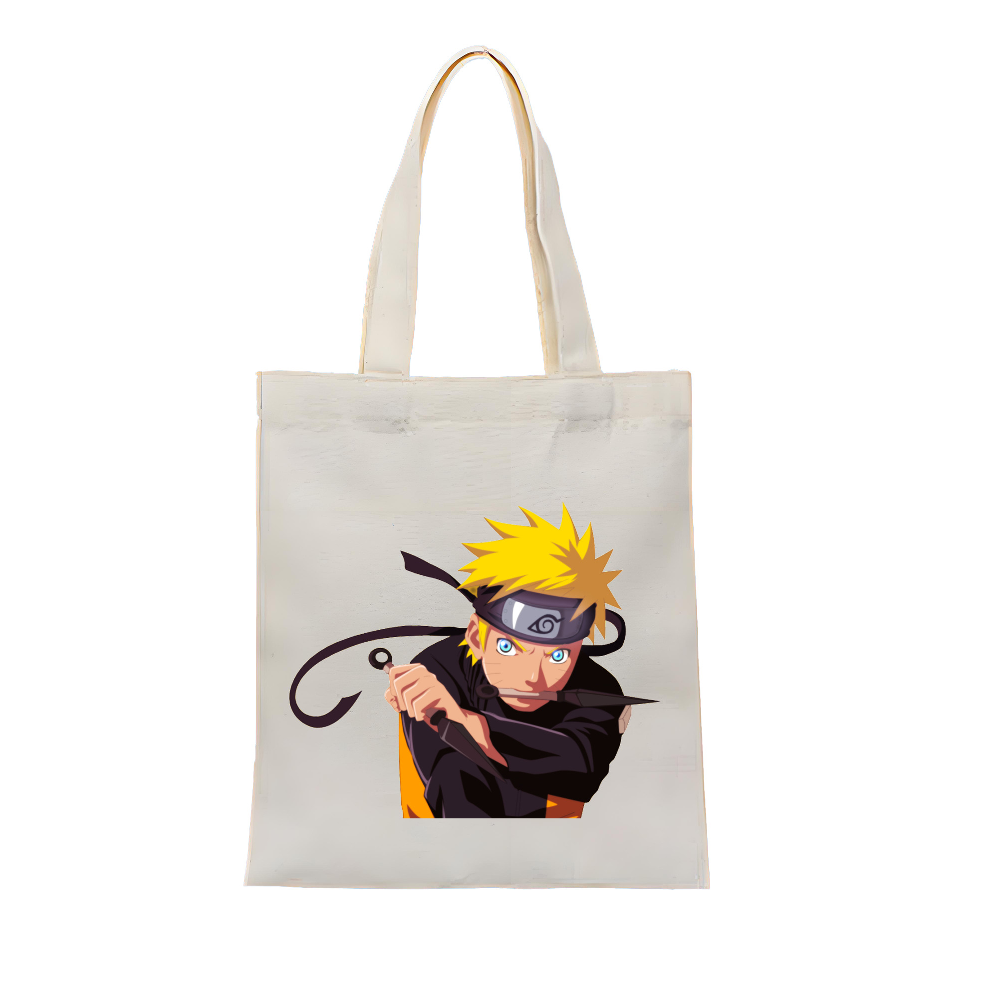 （画像用） NARUTO -ナルト- うずまき ナルト Uzumaki Naruto 縦型キャンバス生地手提げバッグ　トートバッグ