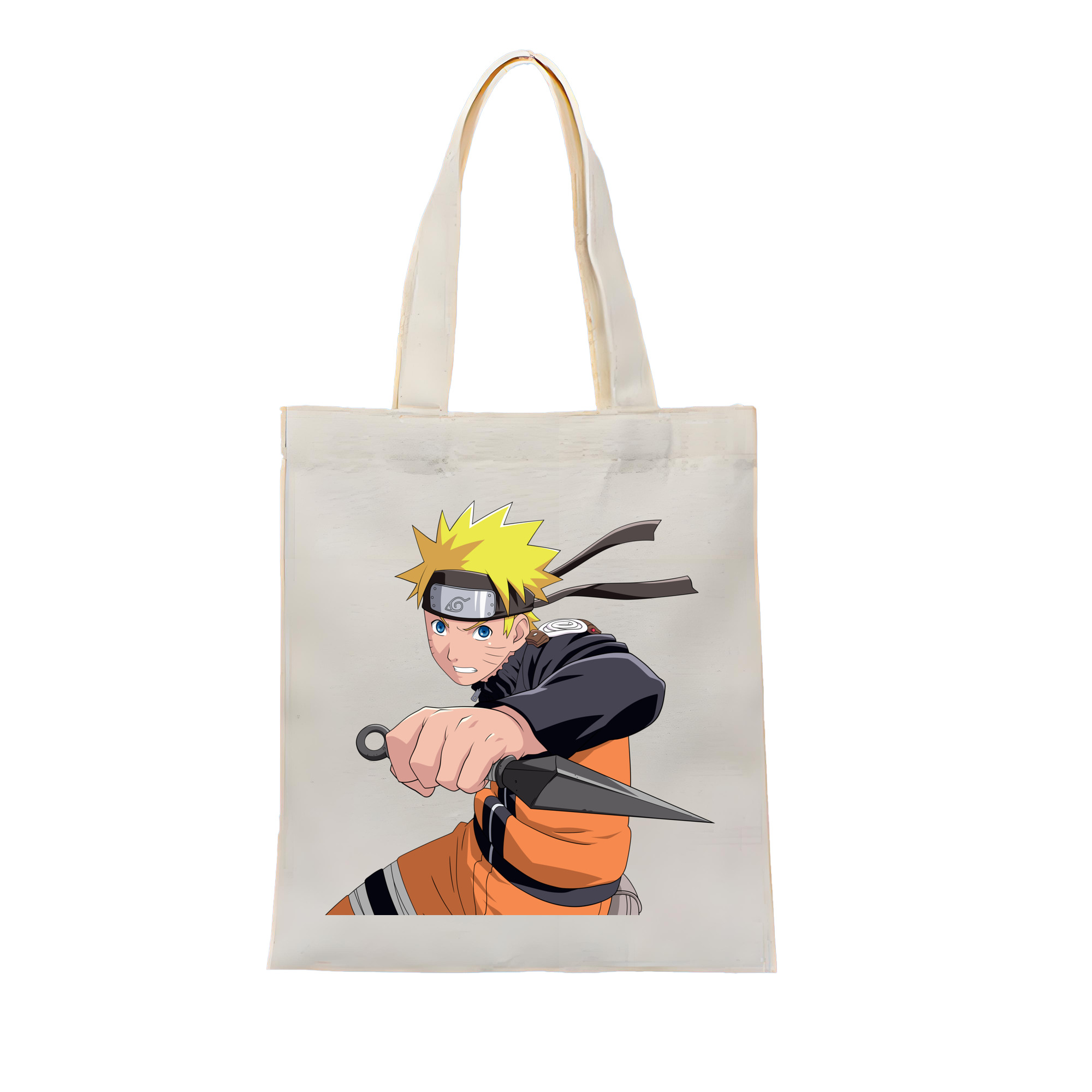（画像用） NARUTO -ナルト- うずまき ナルト Uzumaki Naruto 縦型キャンバス生地手提げバッグ　トートバッグ